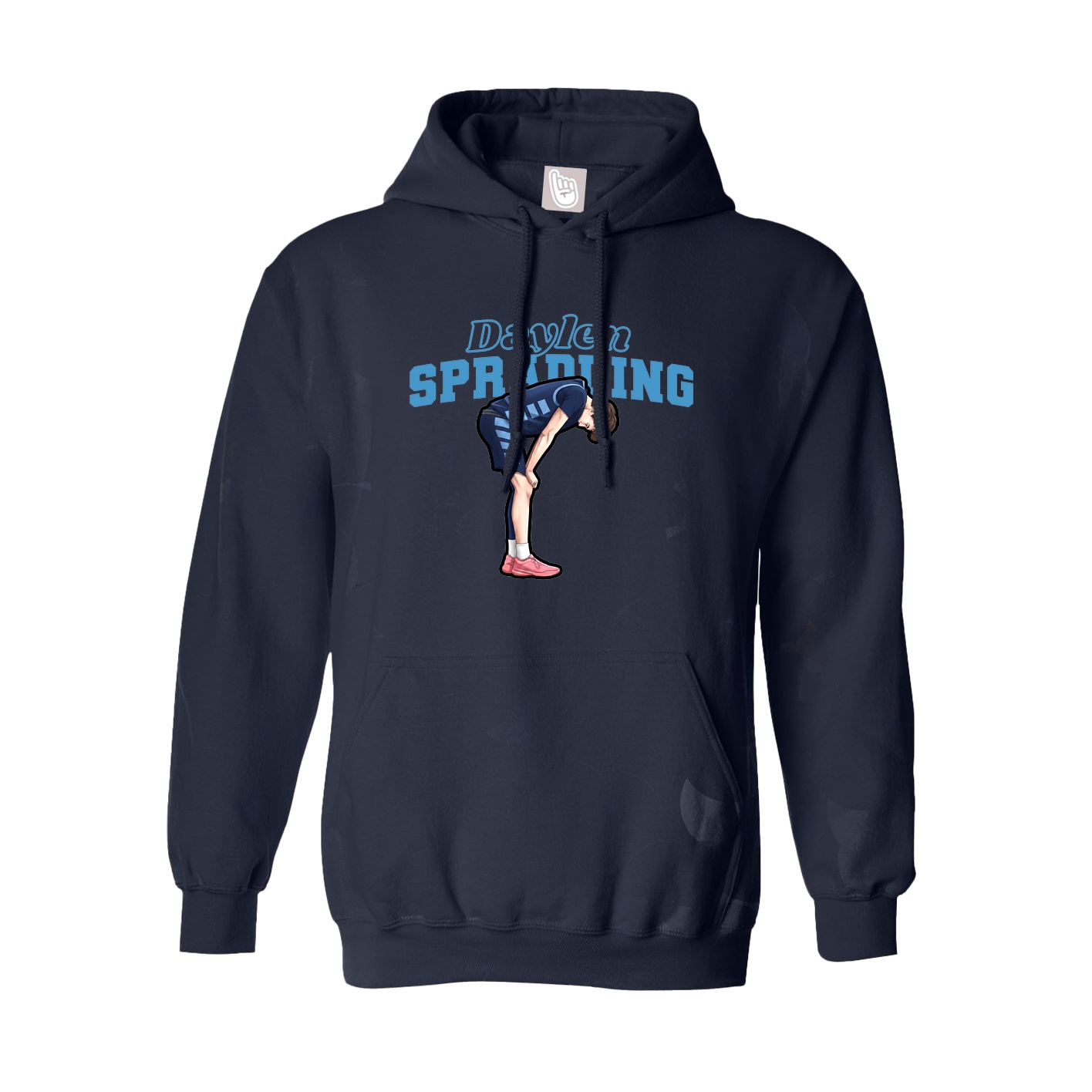 Youth Hoodie — Name Arch in Navy