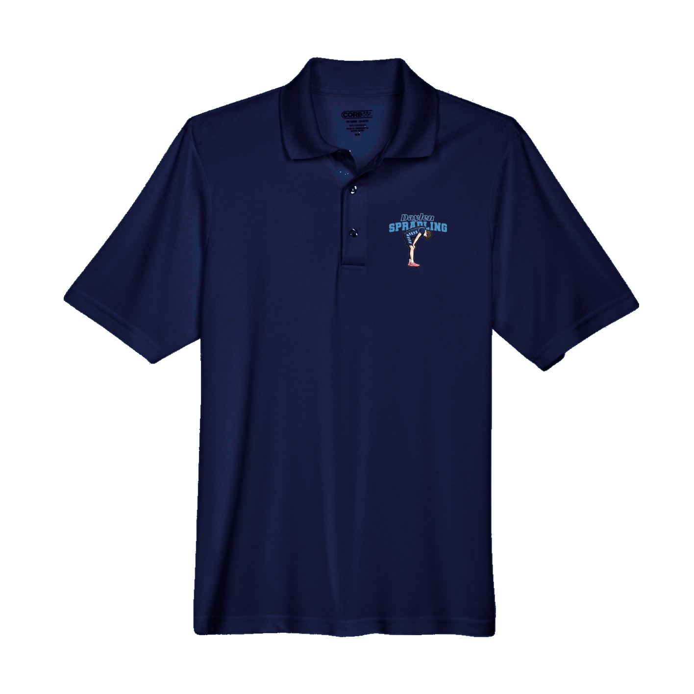 Performance Polo — Name Arch in Navy