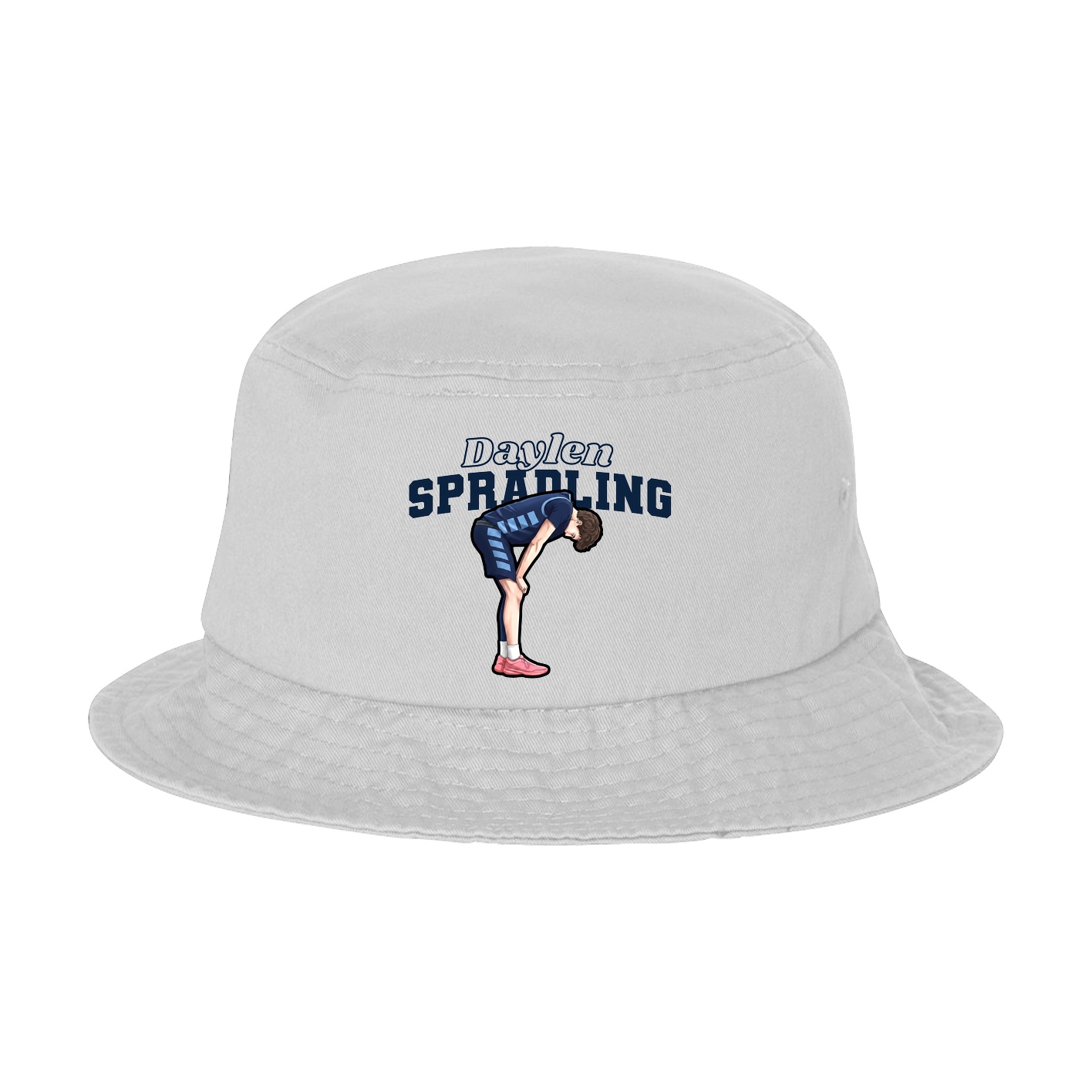 Bucket Cap — Name Arch in White