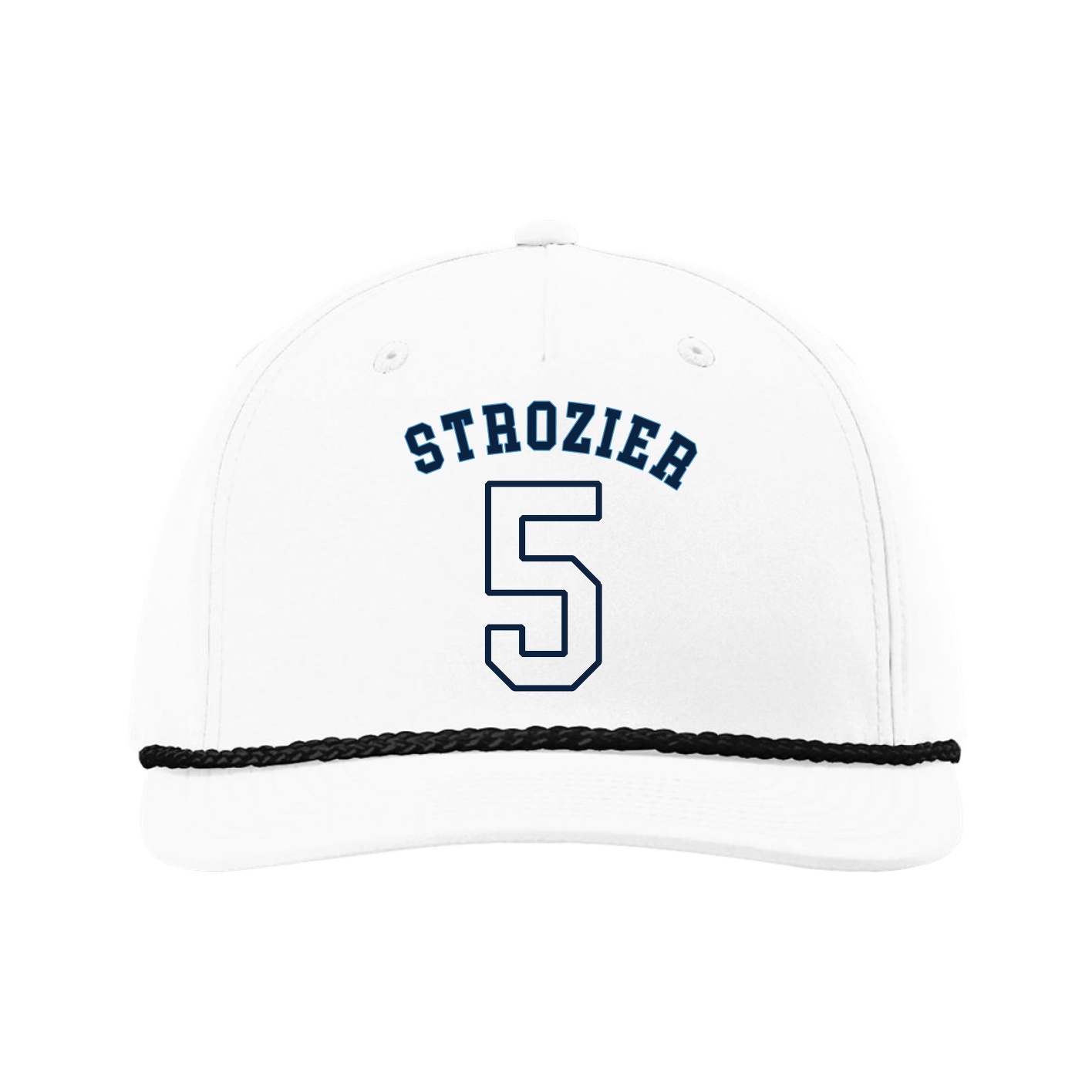 Five-Panel Classic Rope Cap — Shirsey Arch in White