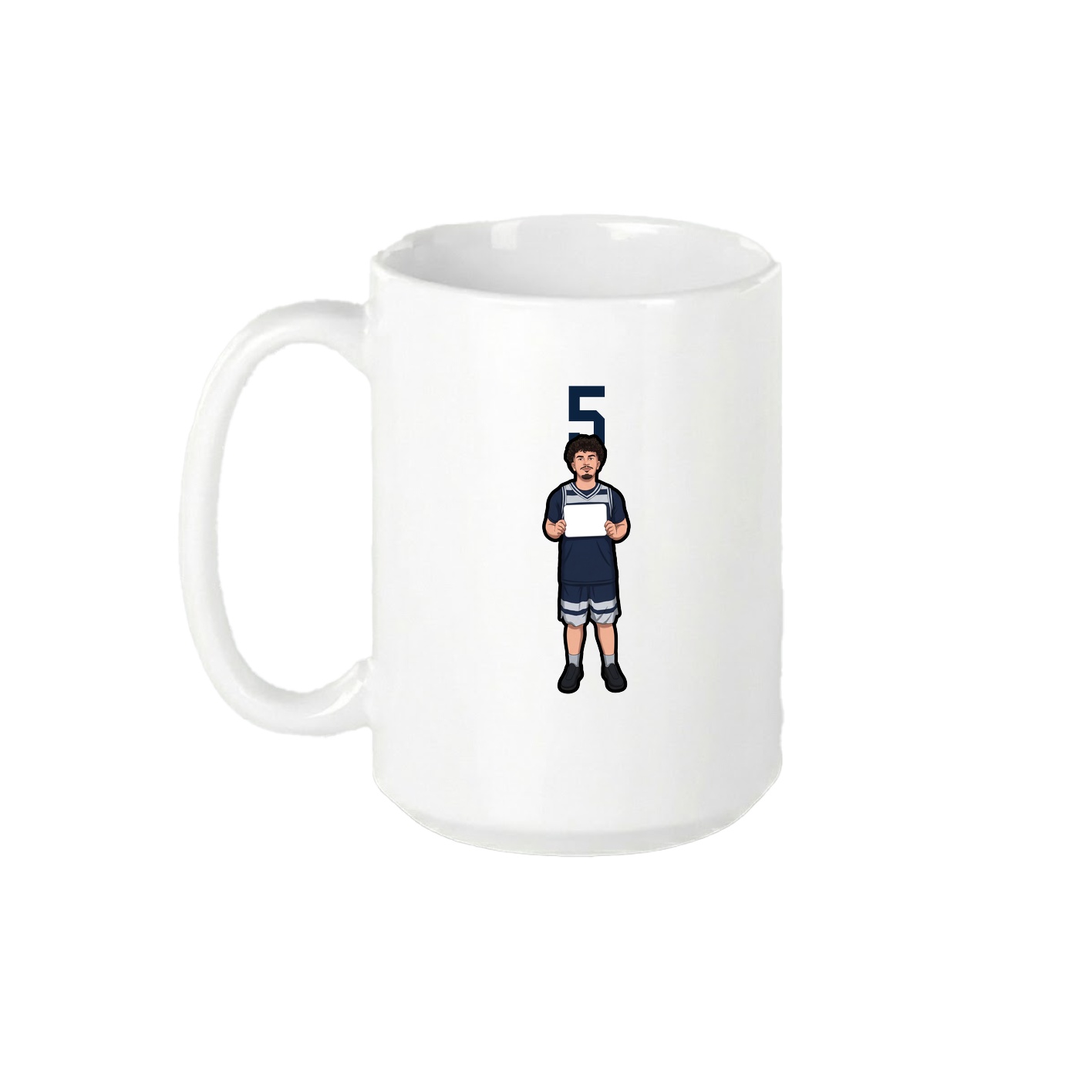 15oz Coffee Mug — Number Top in White
