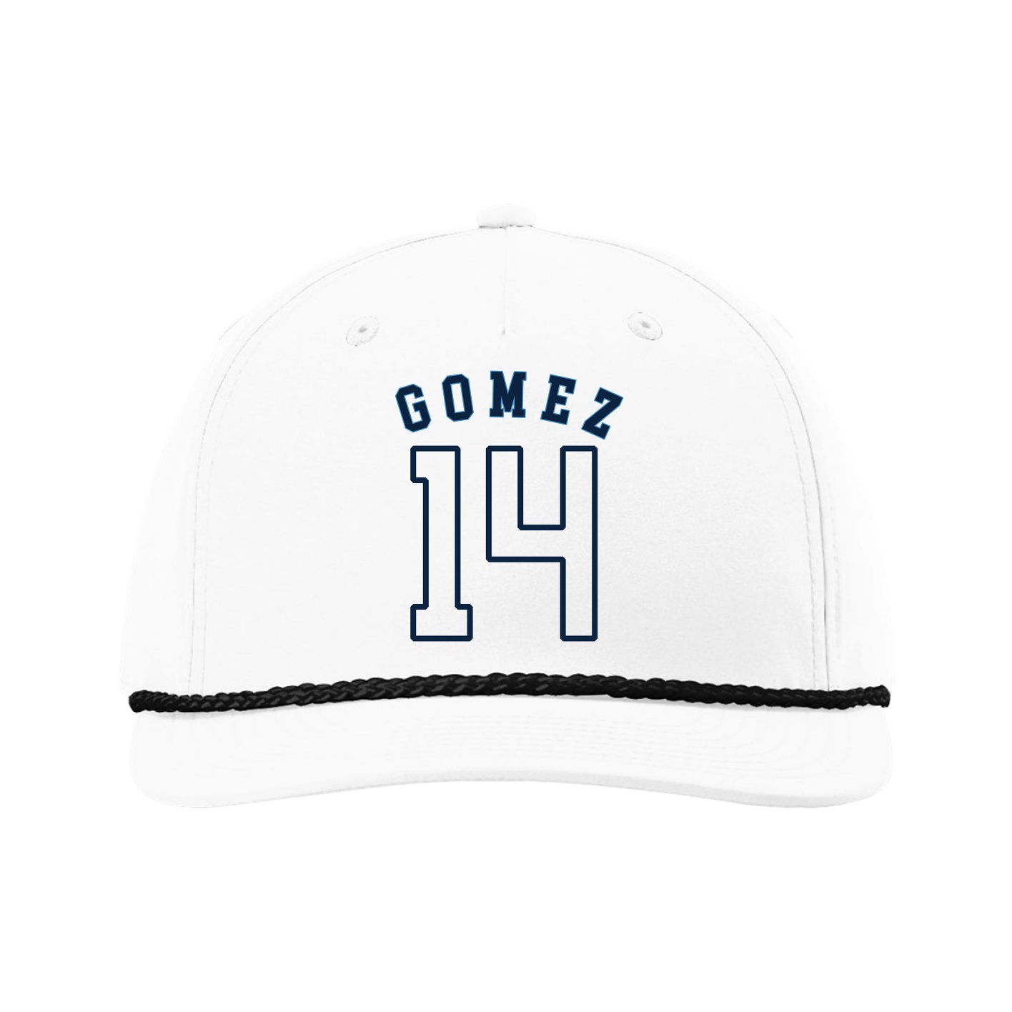 Five-Panel Classic Rope Cap — Shirsey Arch in White