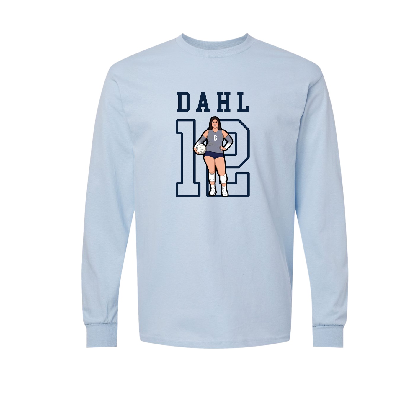 Long Sleeve Tee — Shirsey in Light Blue
