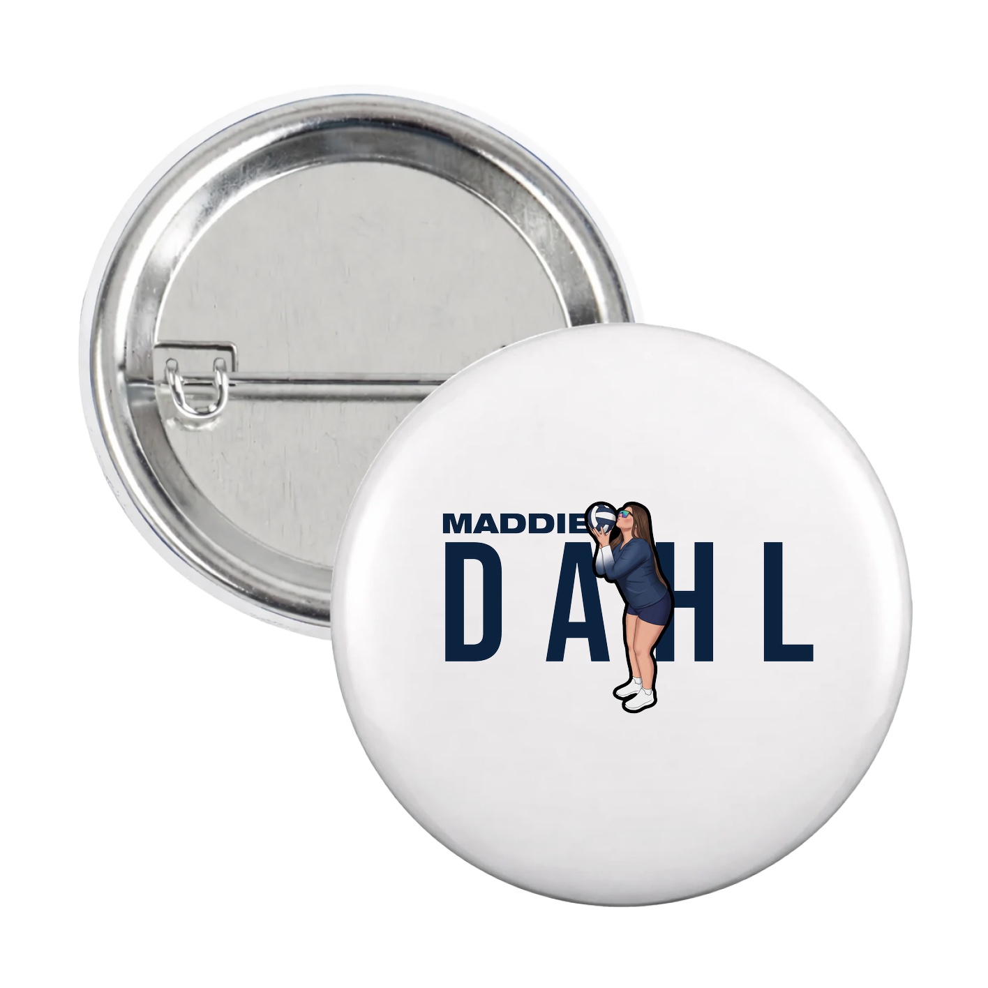 Game Day Button — Player Name in White