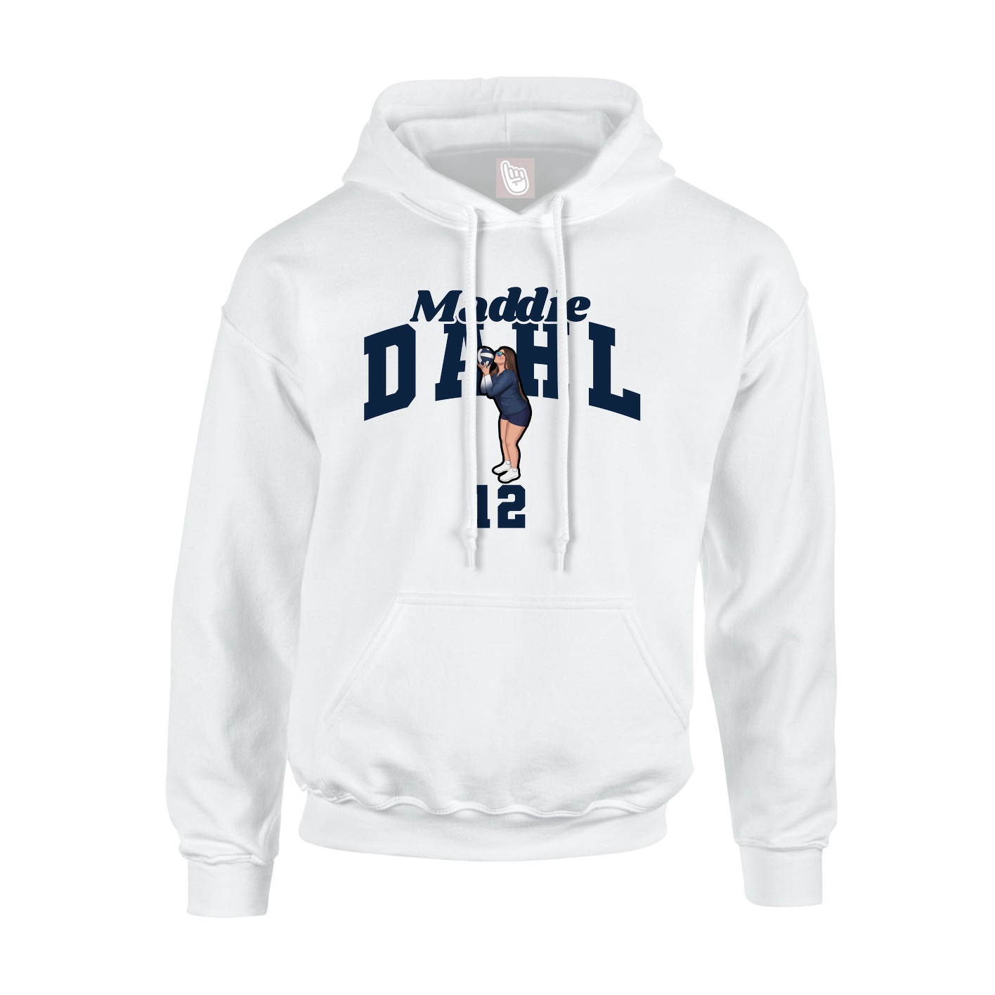 Hoodie — Signature Arch in White