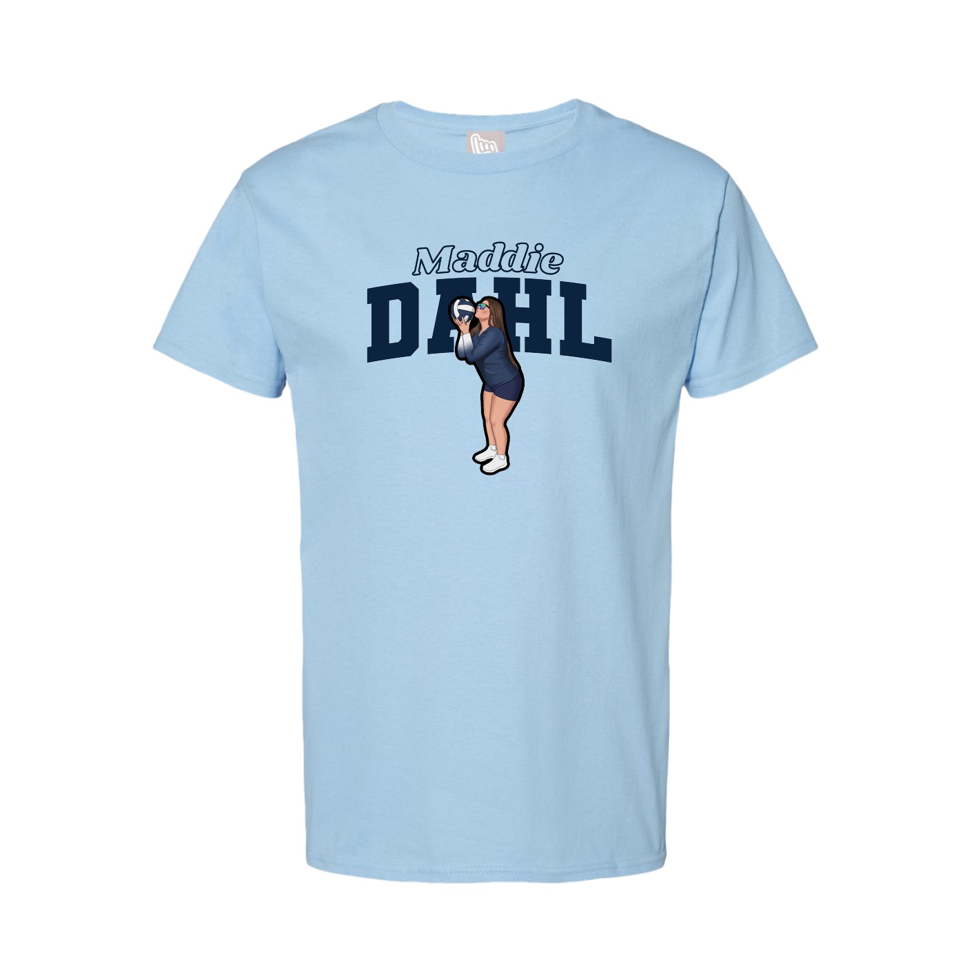 Youth Tee — Name Arch in Light Blue
