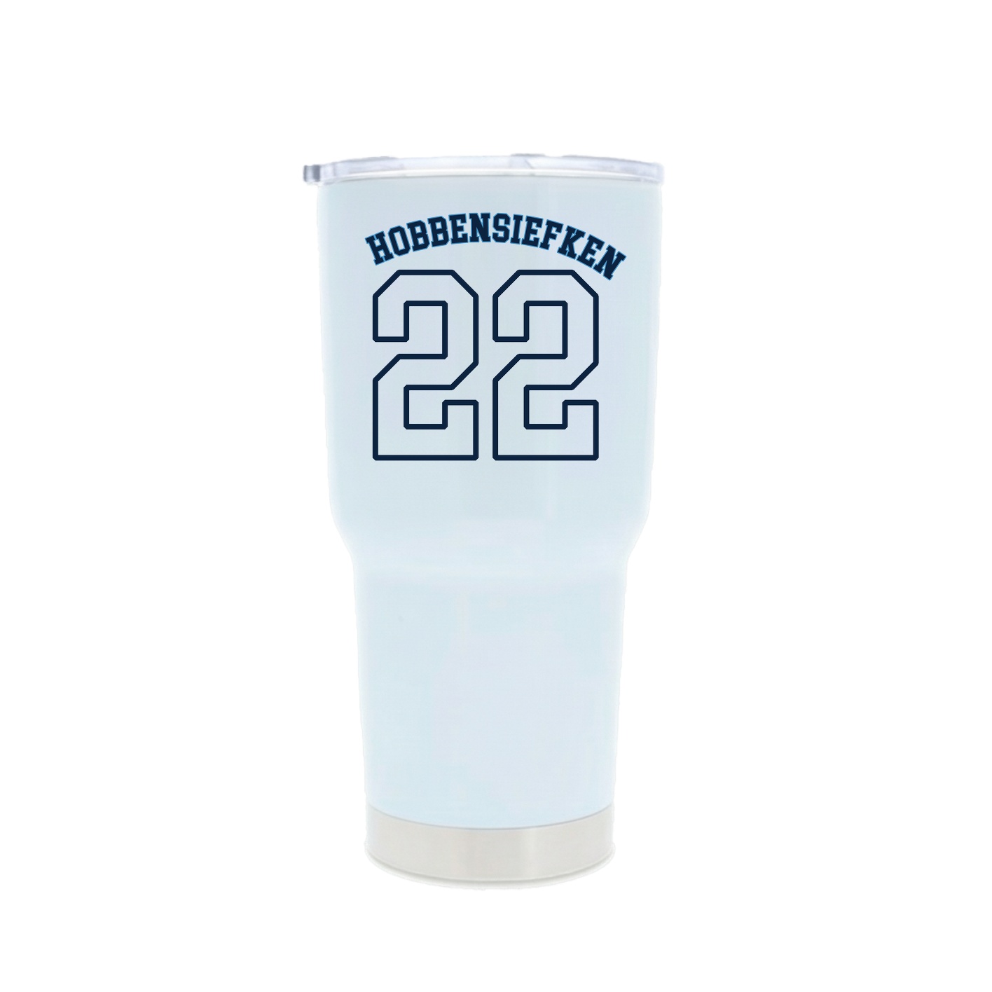 30oz Stainless Steel Tumbler — Shirsey Arch in White