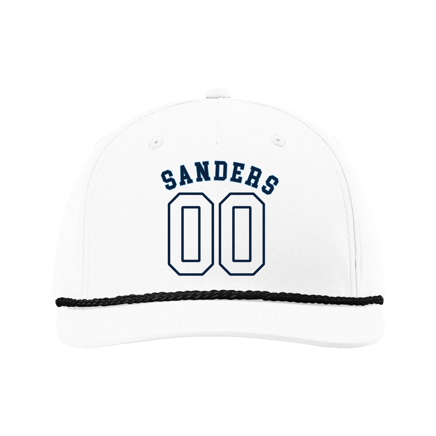 Five-Panel Classic Rope Cap — Shirsey Arch in White