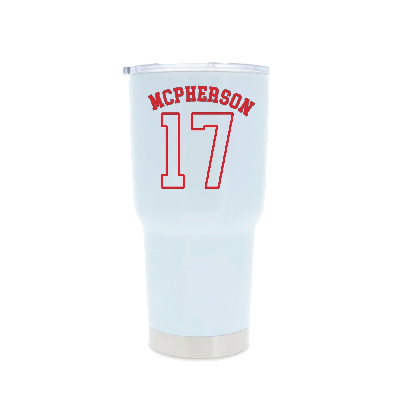 30oz Stainless Steel Tumbler — Shirsey Arch in White