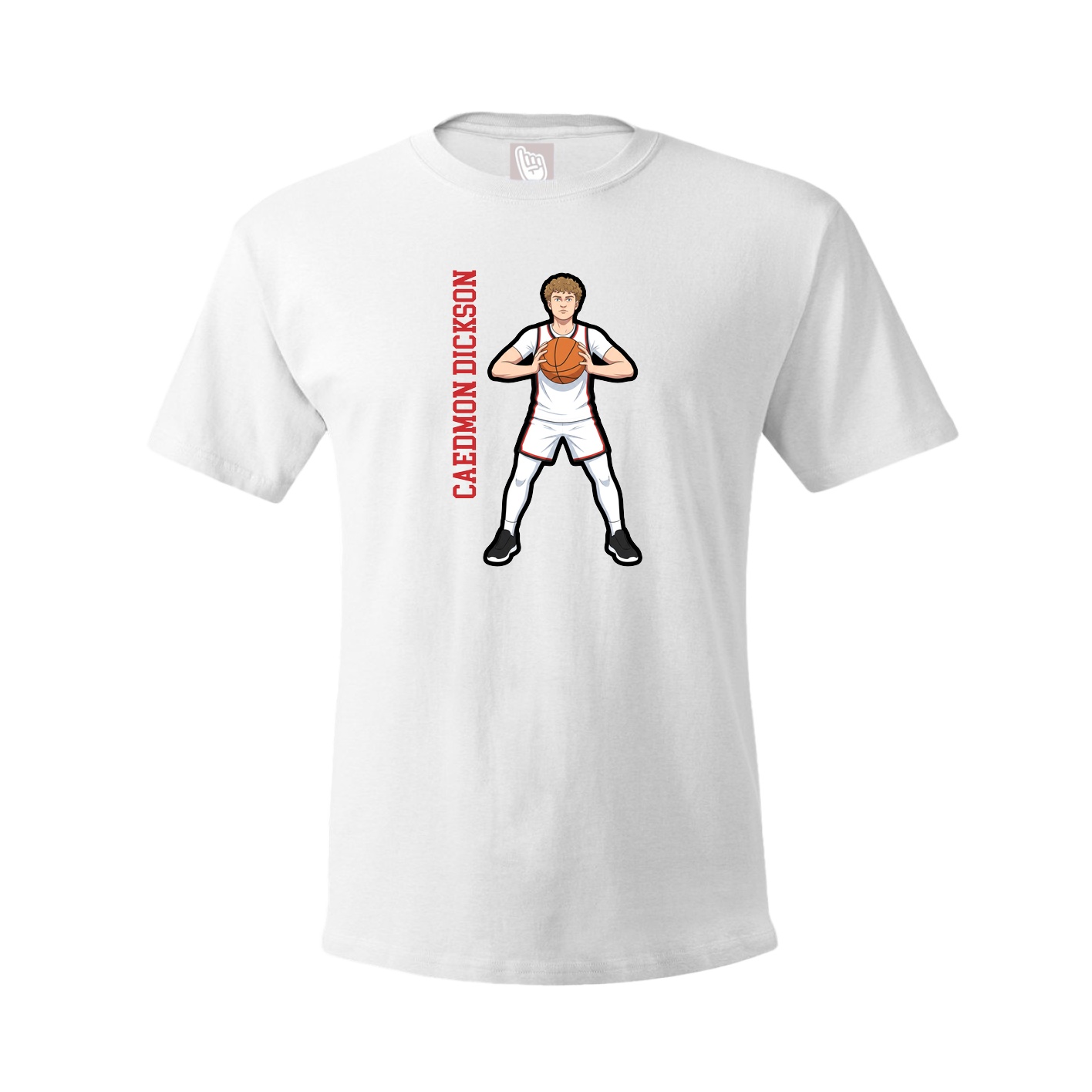 Youth Tee — Name Vertical in White