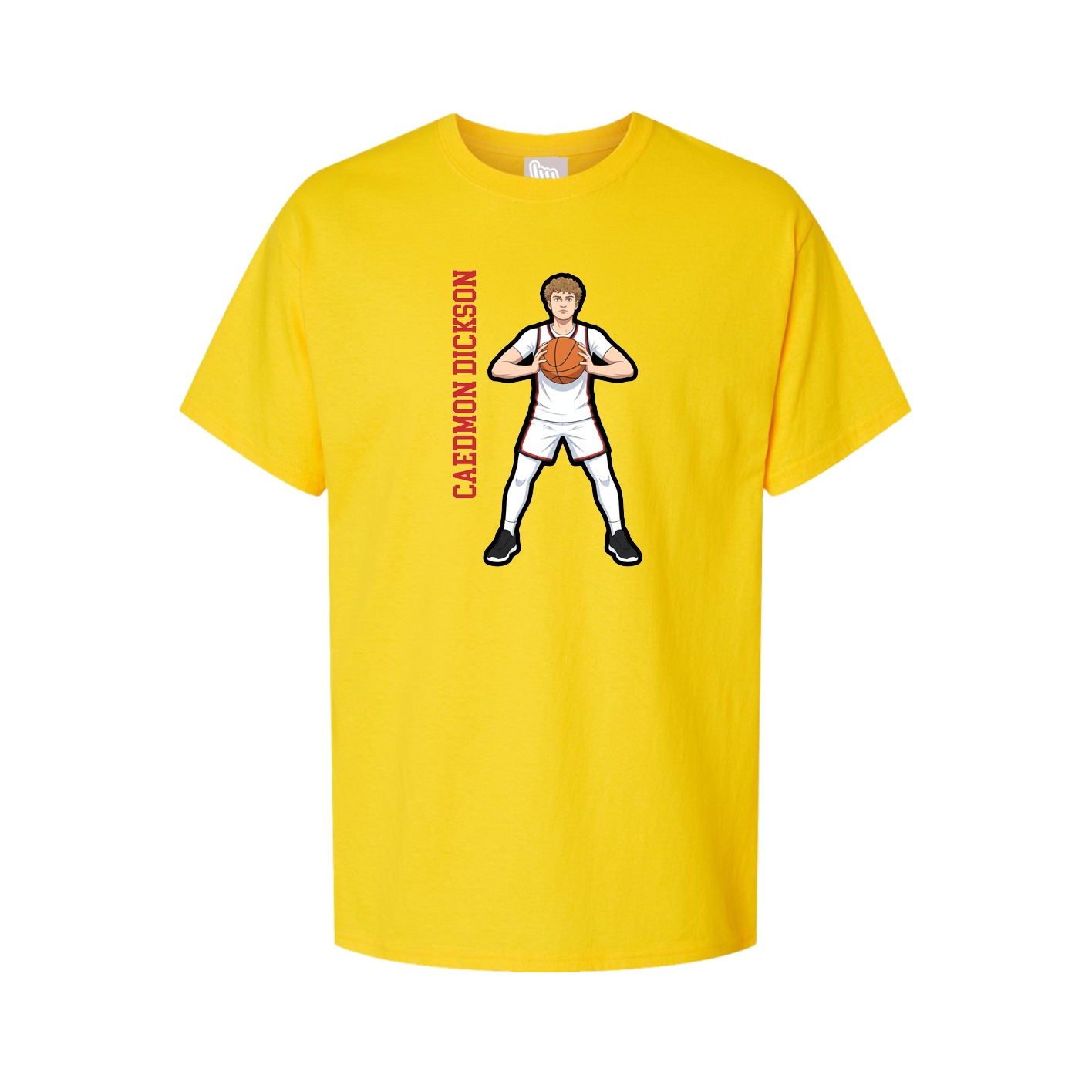 Youth Tee — Name Vertical in Gold