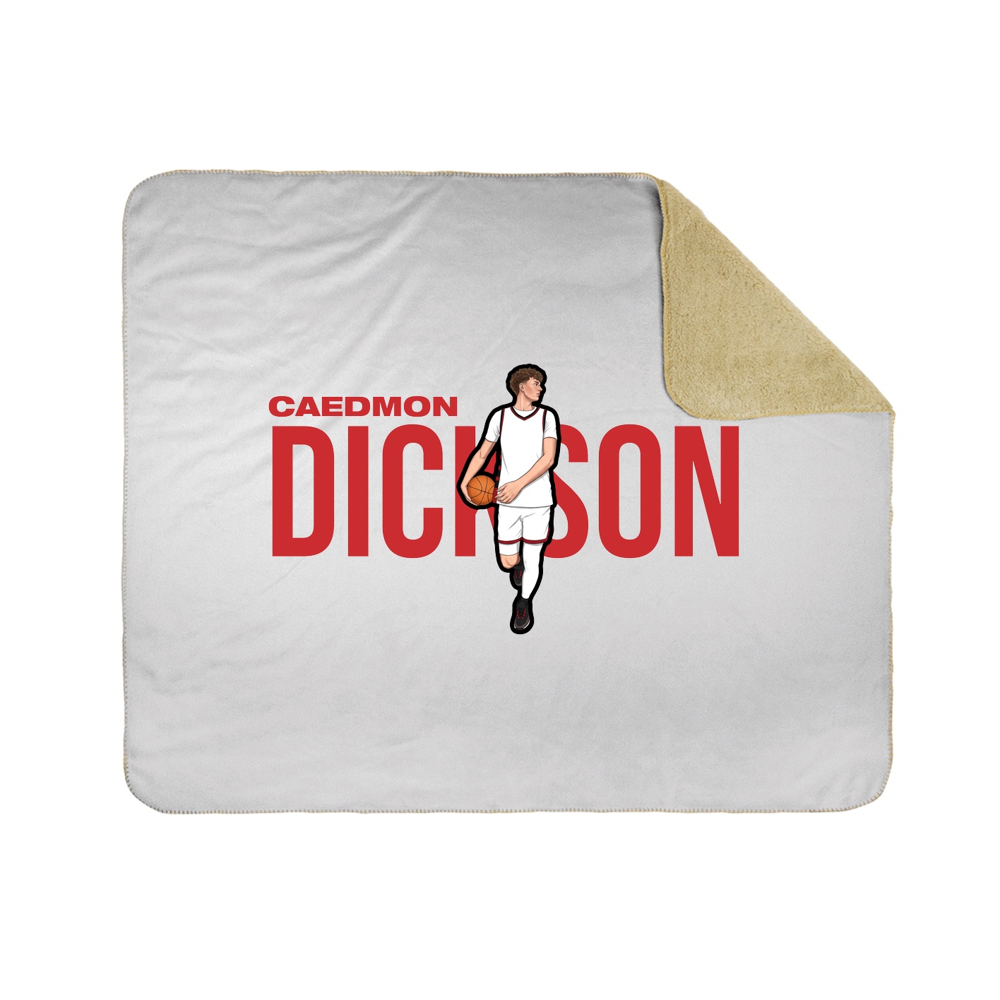 Throw Blanket — Player Name in White