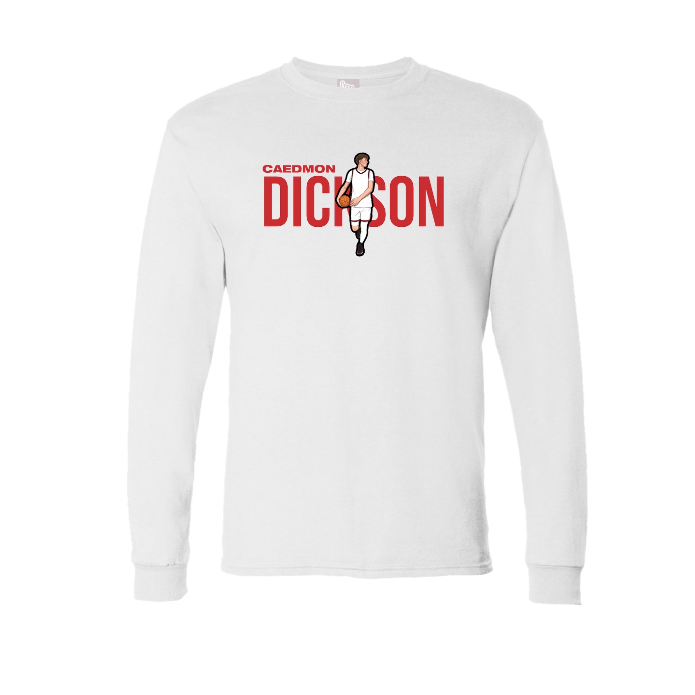Long Sleeve Tee — Player Name in White
