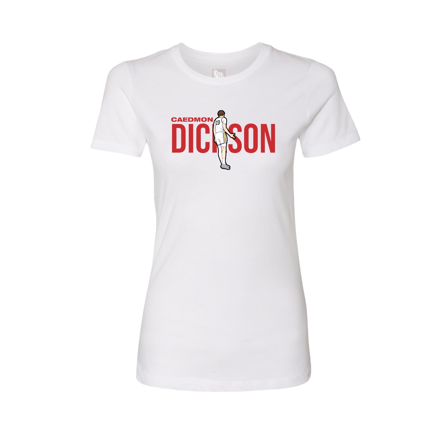 Fitted Women's Tee — Player Name in White