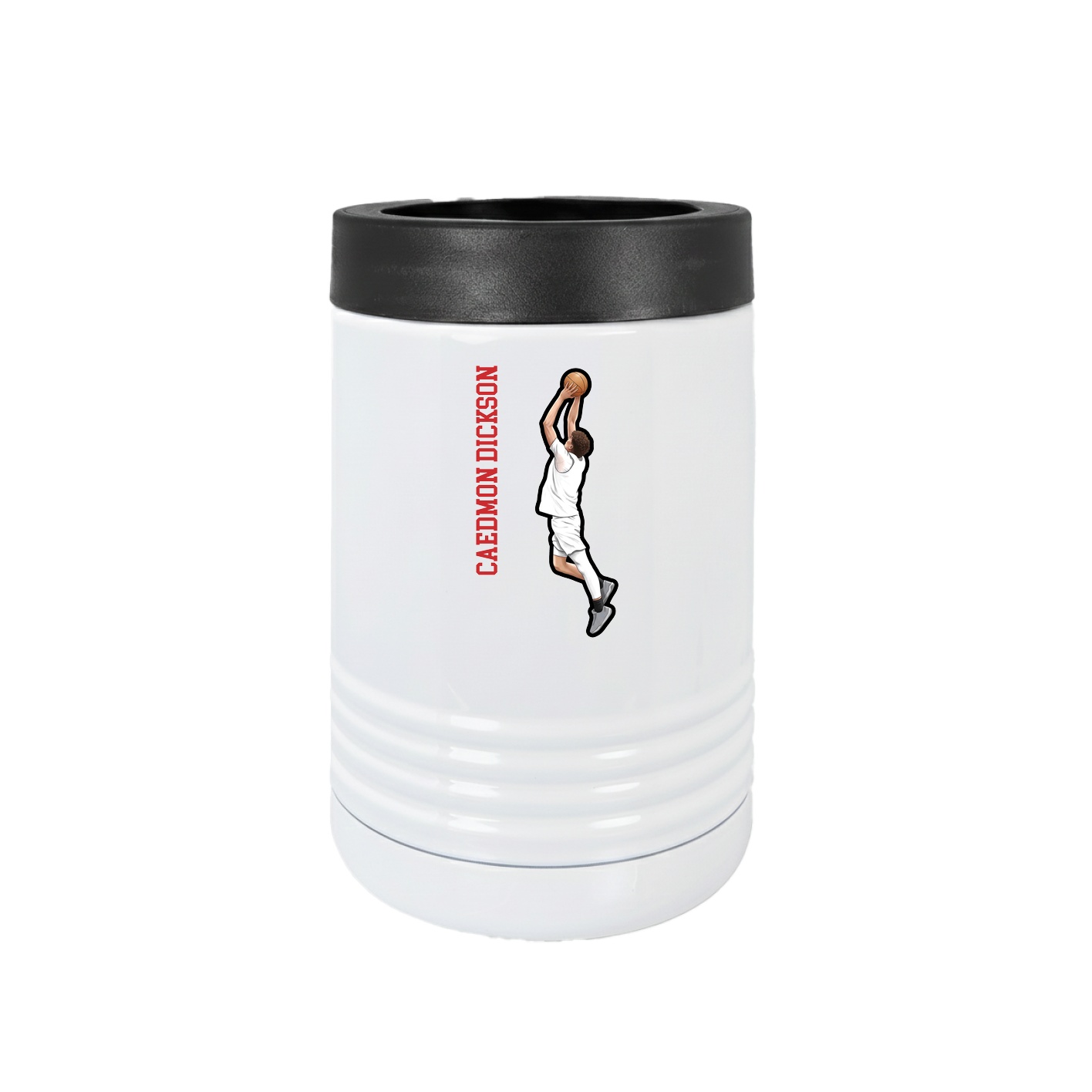 Beverage Holder — Name Vertical in White