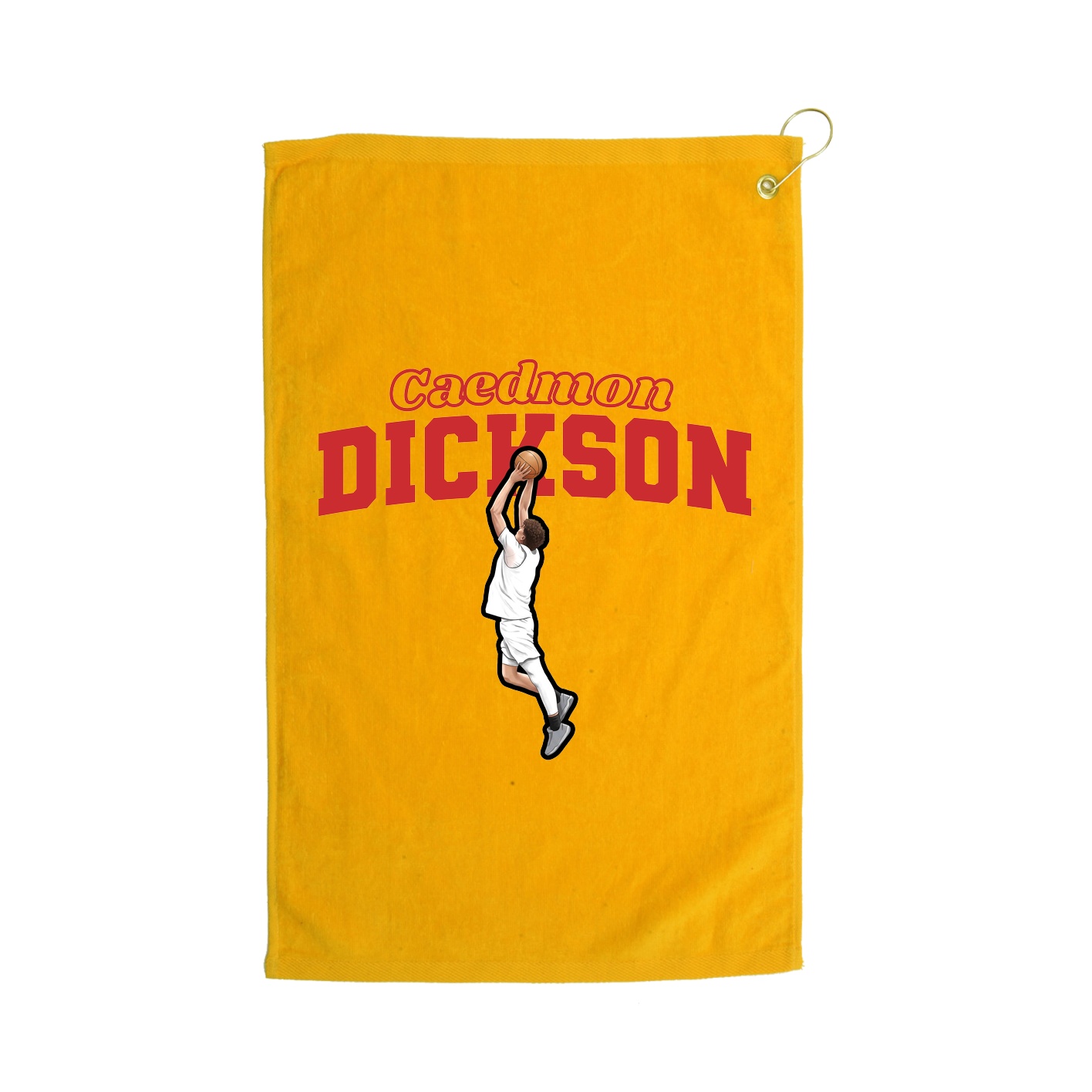Golf Towel — Name Arch in Gold