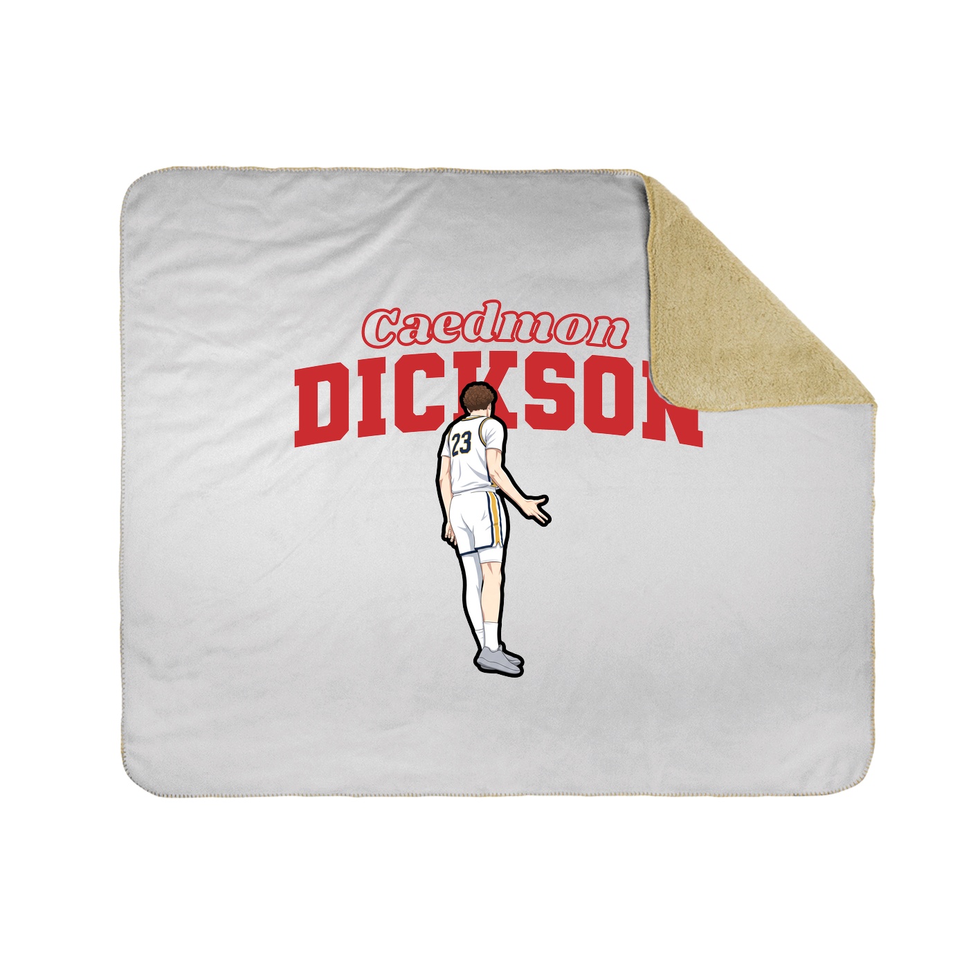 Throw Blanket — Name Arch in White