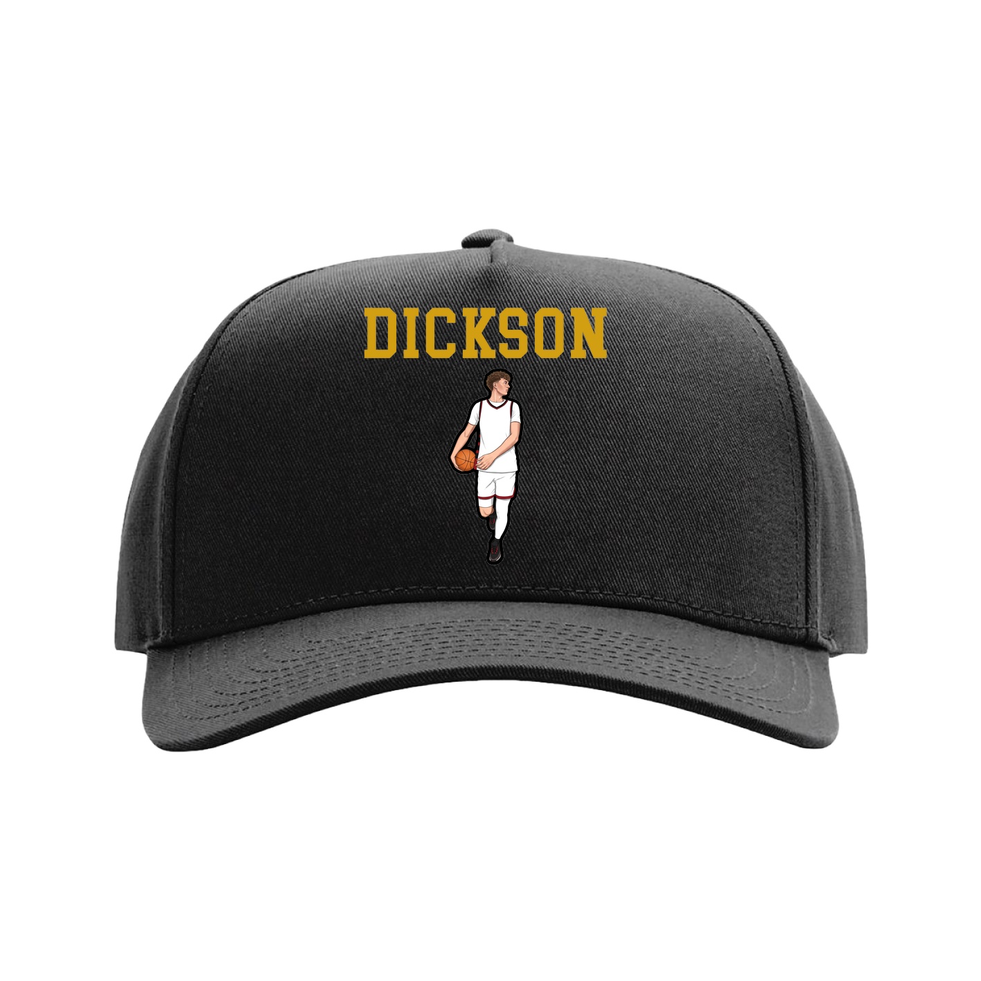 Full Fabric Five-Panel Champ Cap — Shirsey in Black