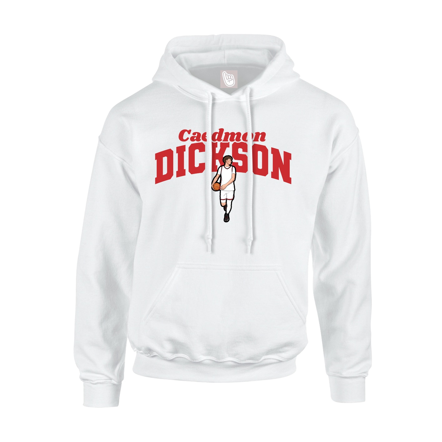 Youth Hoodie — Signature Arch in White