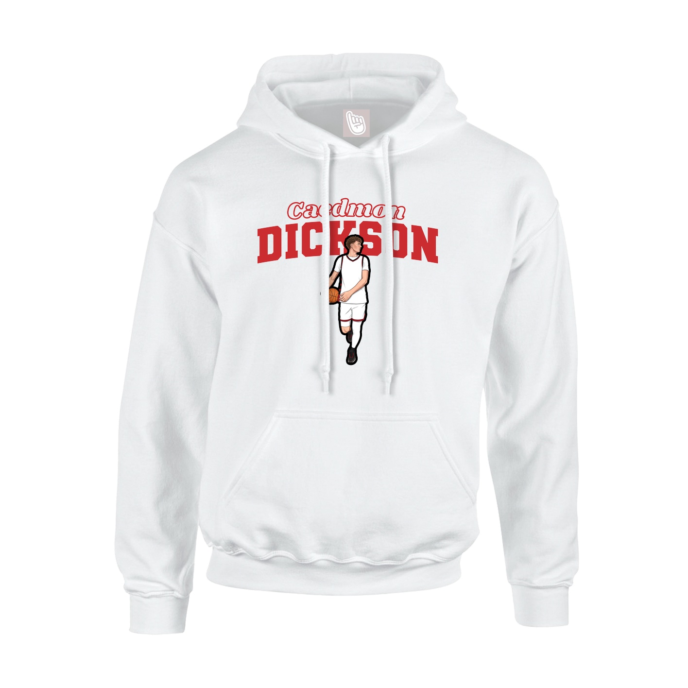 Hoodie — Name Arch in White