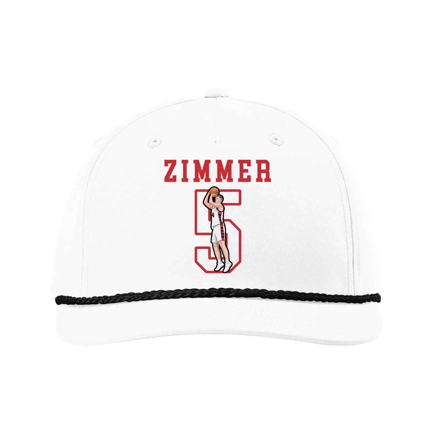 Five-Panel Classic Rope Cap — Shirsey in White