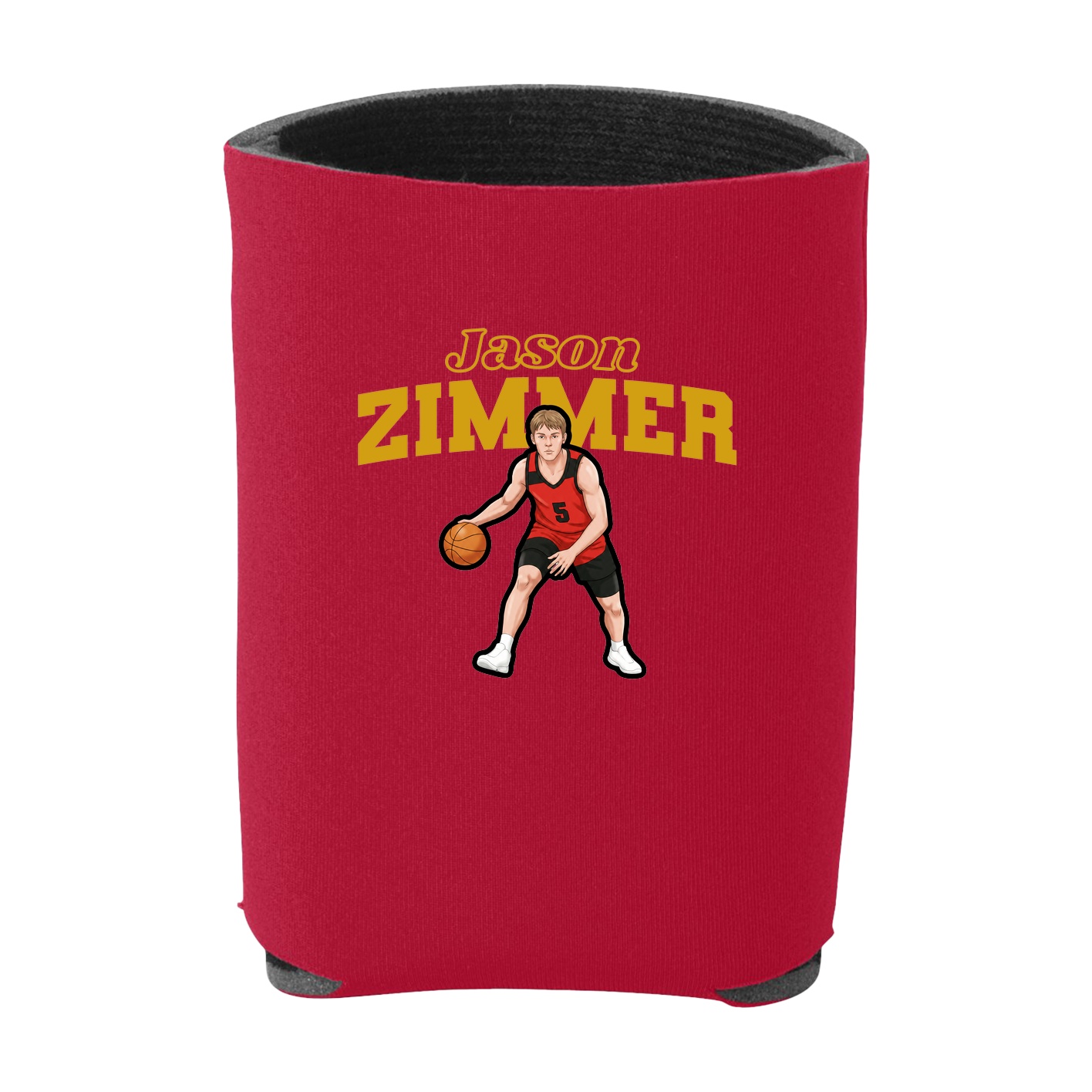 Can Holder — Name Arch in Red