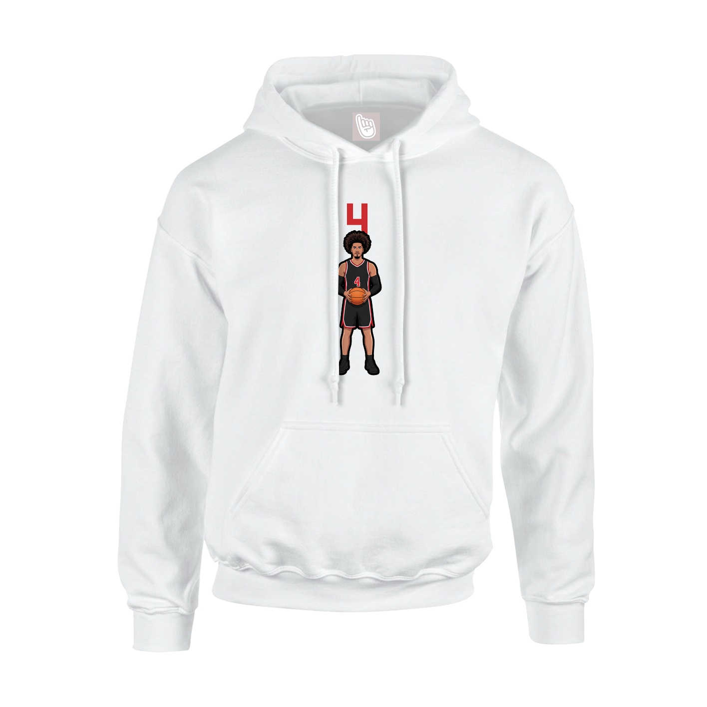 Hoodie — Number Top in White