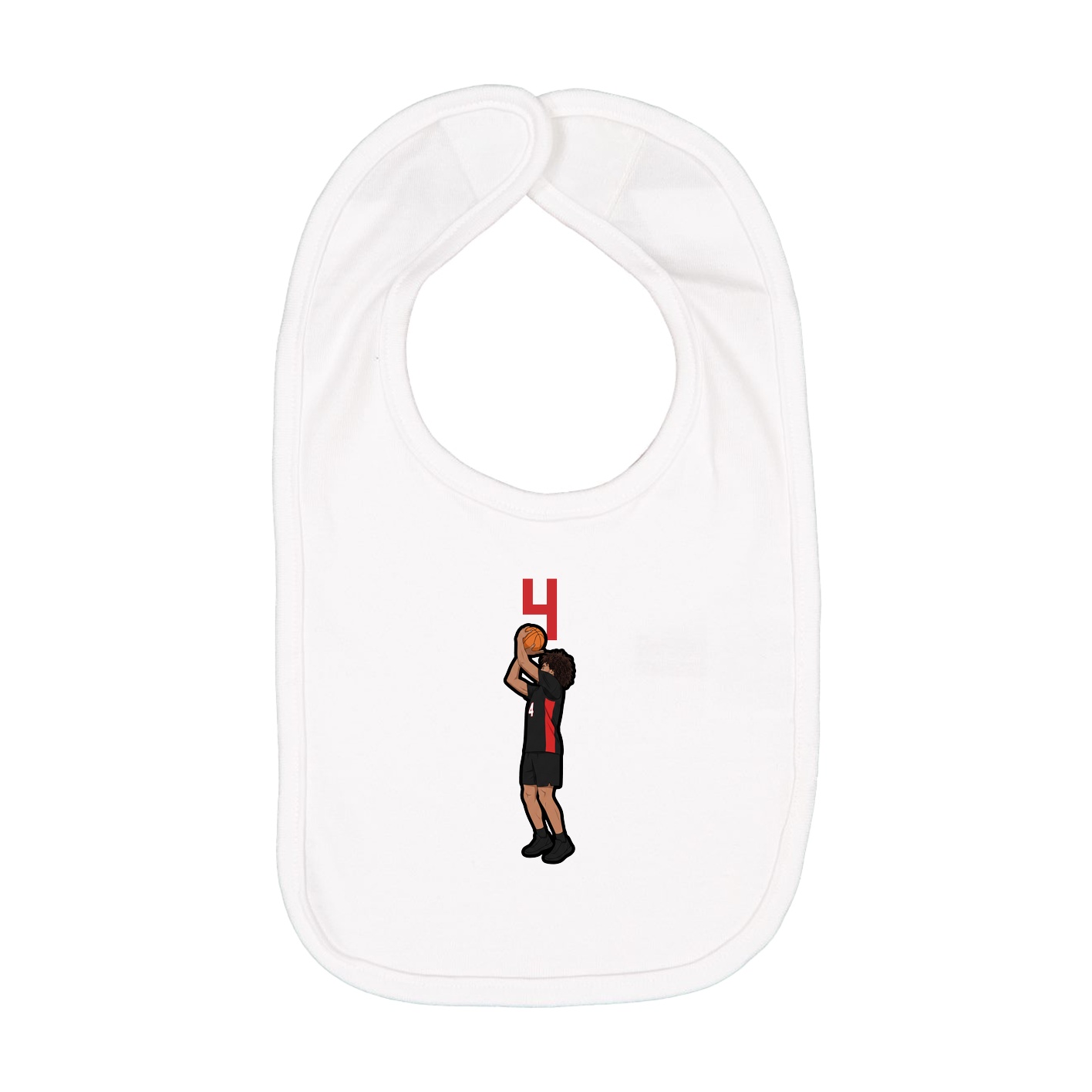 Infant Bib — Number Top in White