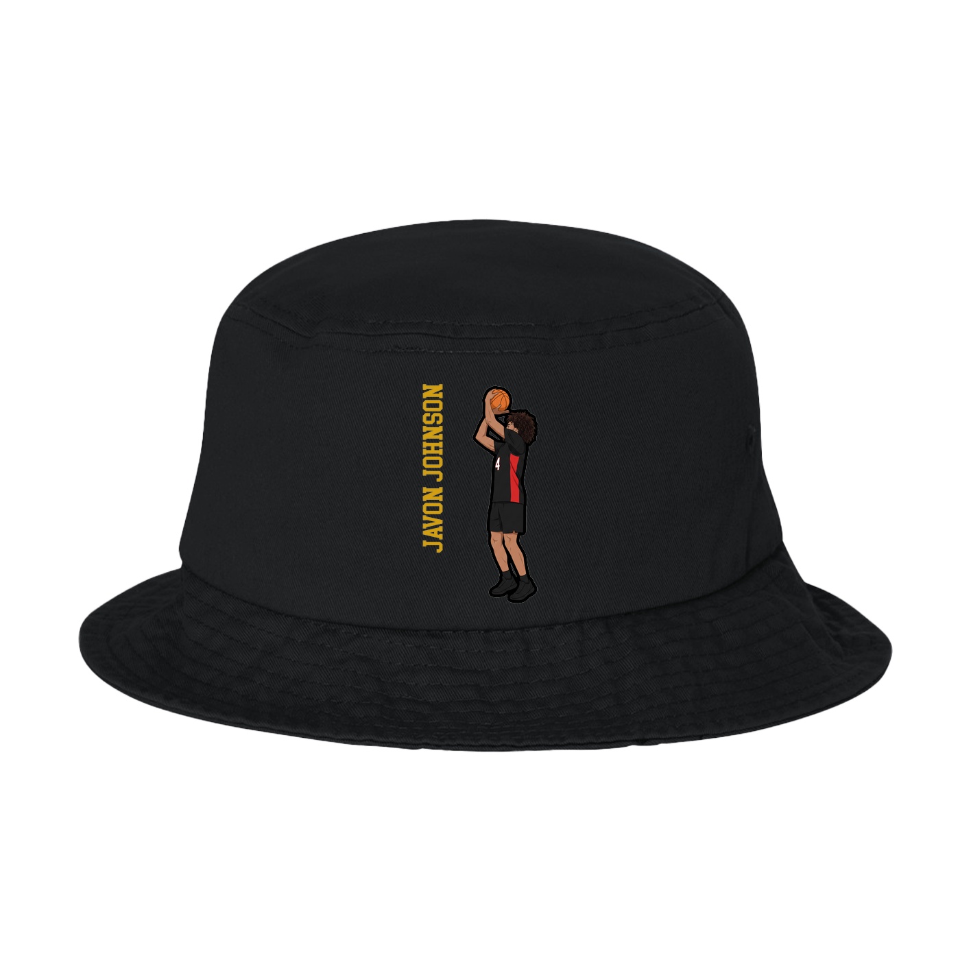 Bucket Cap — Name Vertical in Black