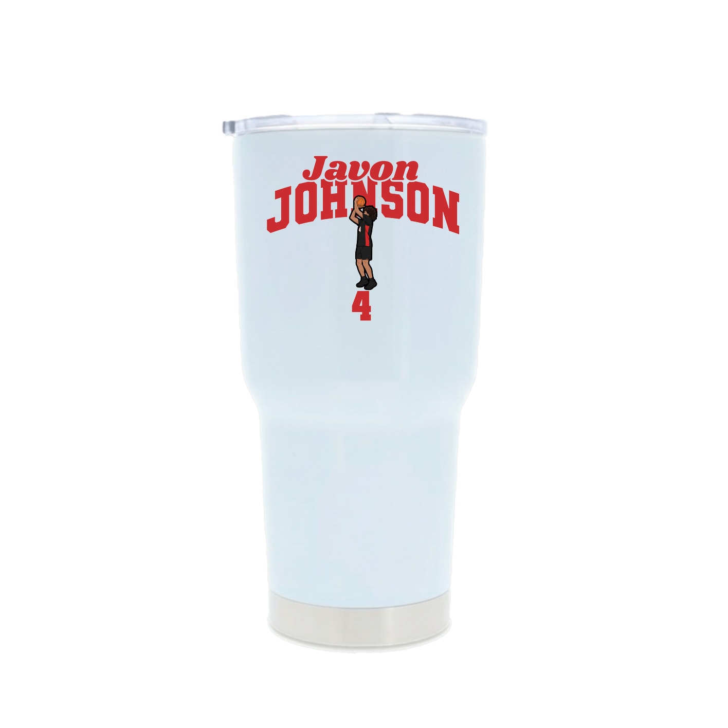 30oz Stainless Steel Tumbler — Signature Arch in White