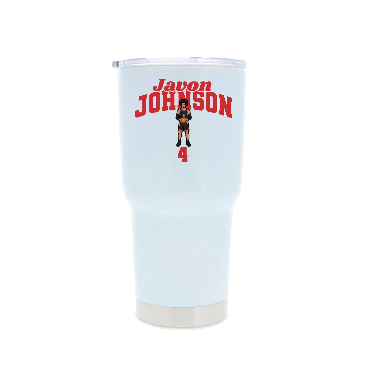 30oz Stainless Steel Tumbler — Signature Arch in White