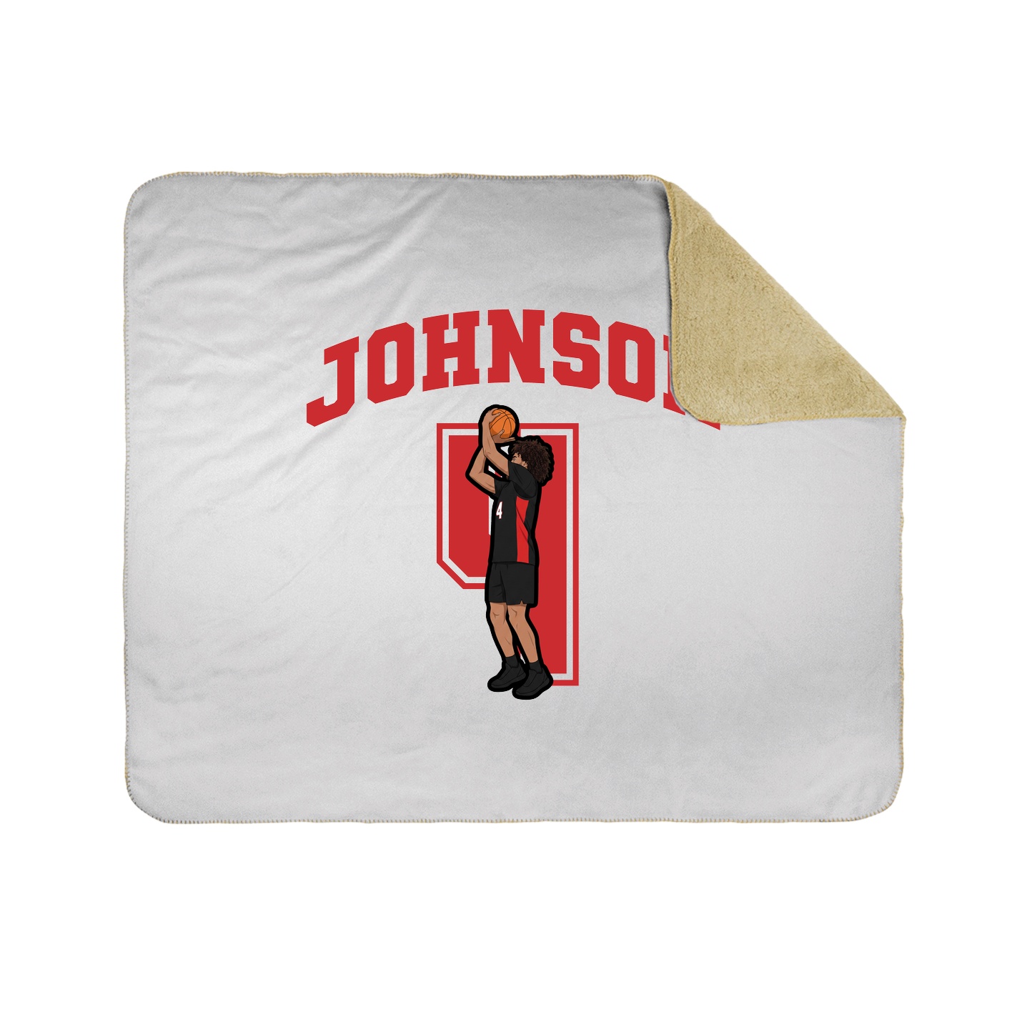 Throw Blanket — Number in White