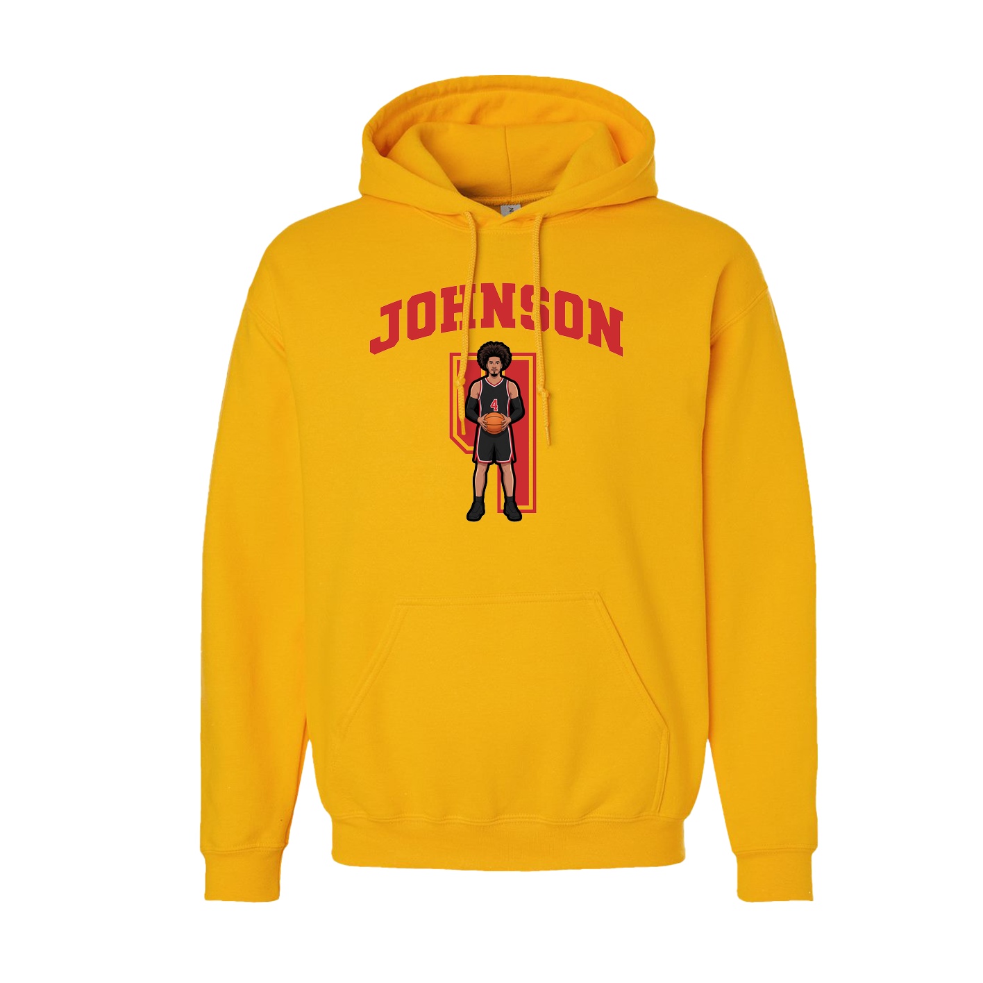 Youth Hoodie — Number in Gold