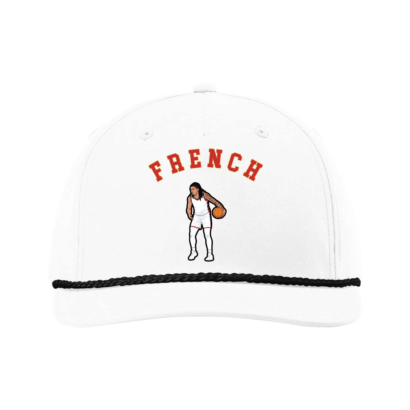 Five-Panel Classic Rope Cap — Shirsey Arch in White