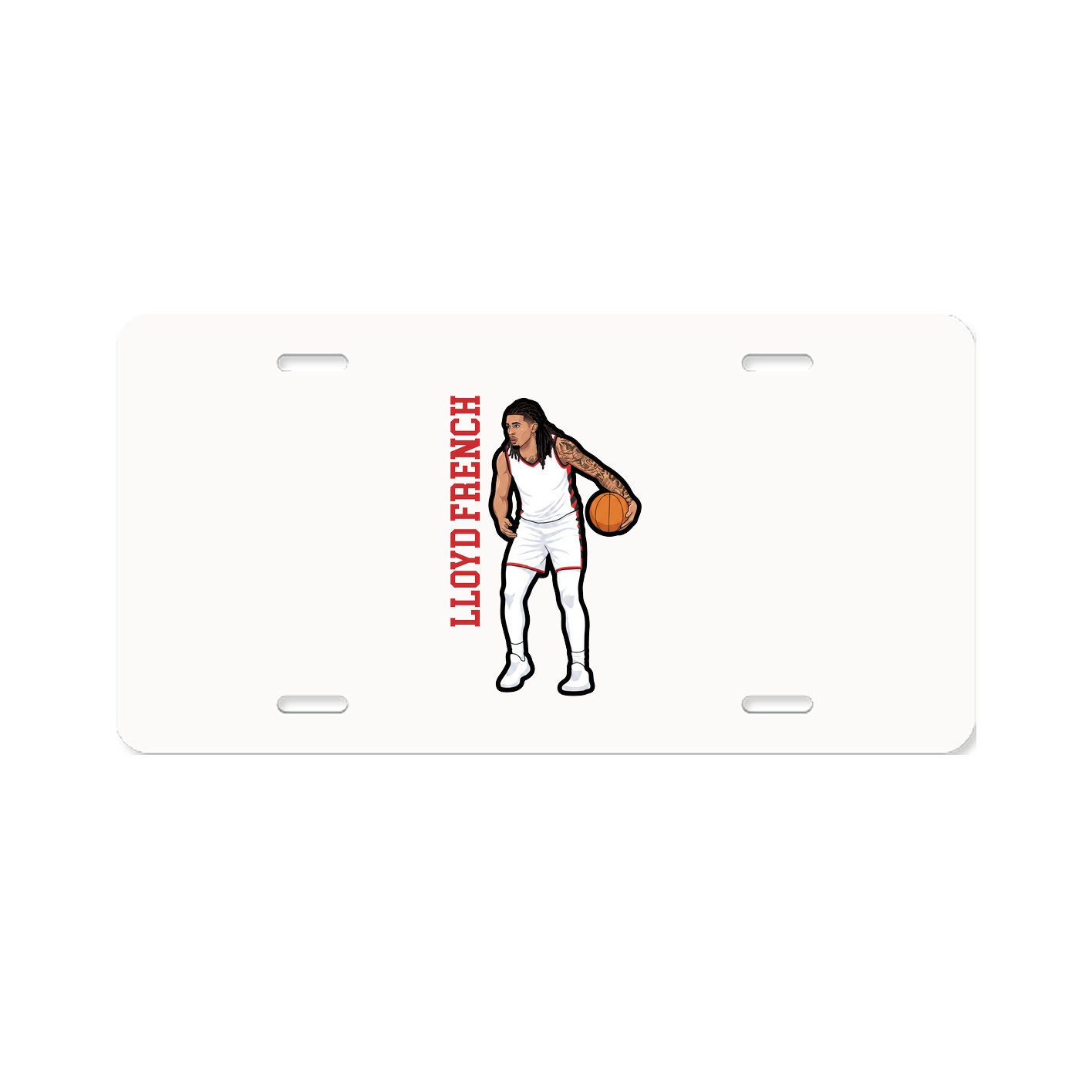 License Plate — Name Vertical in Classic