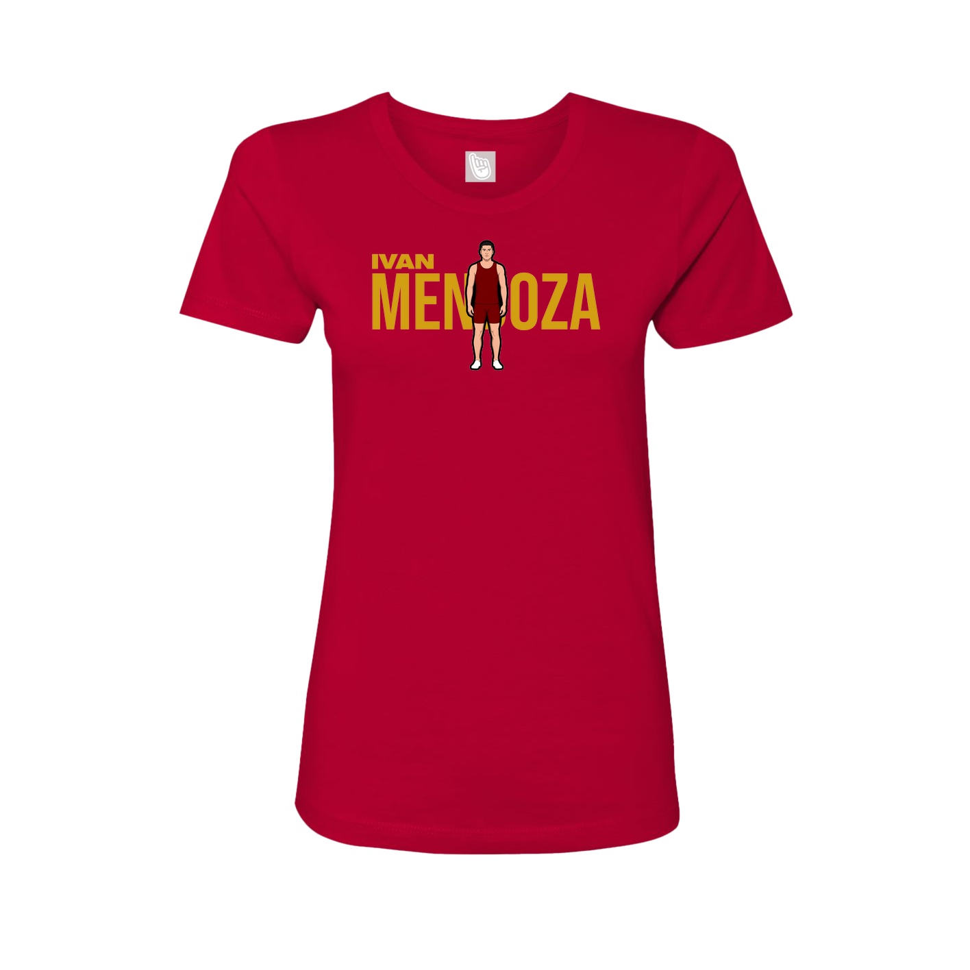 Fitted Women's Tee — Player Name in Red