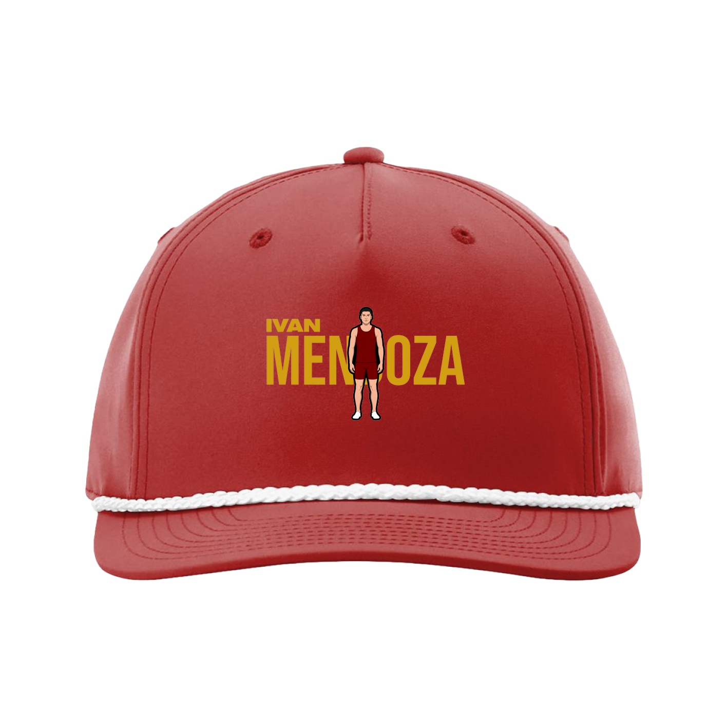 Five-Panel Classic Rope Cap — Player Name in Red