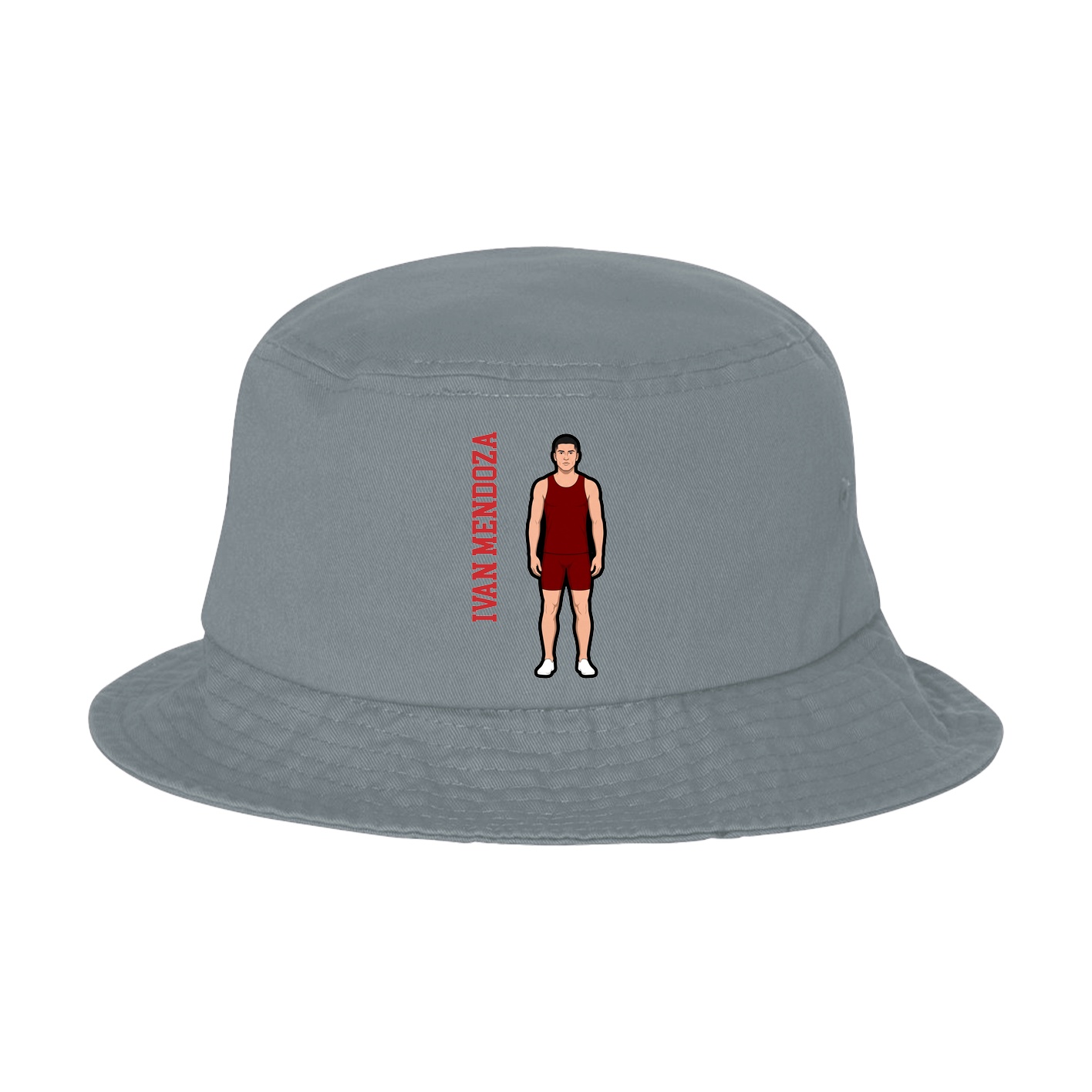 Bucket Cap — Name Vertical in Grey