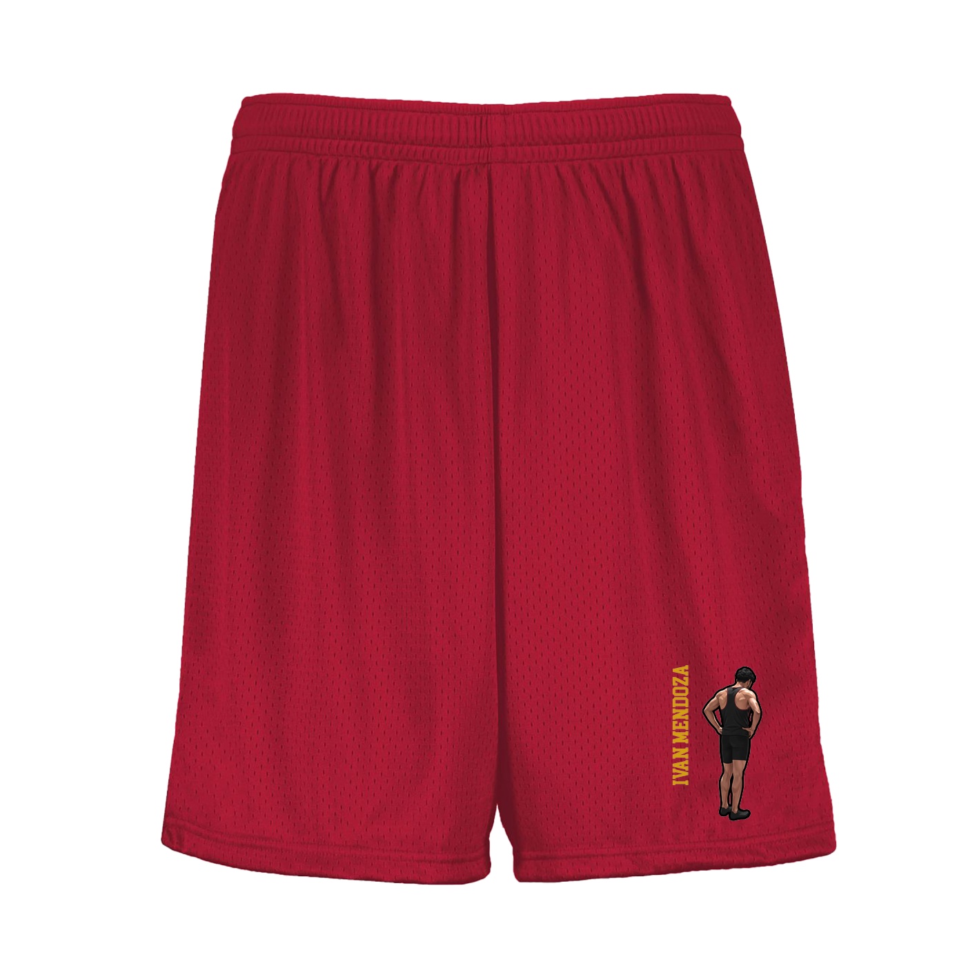 Shorts — Name Vertical in Red