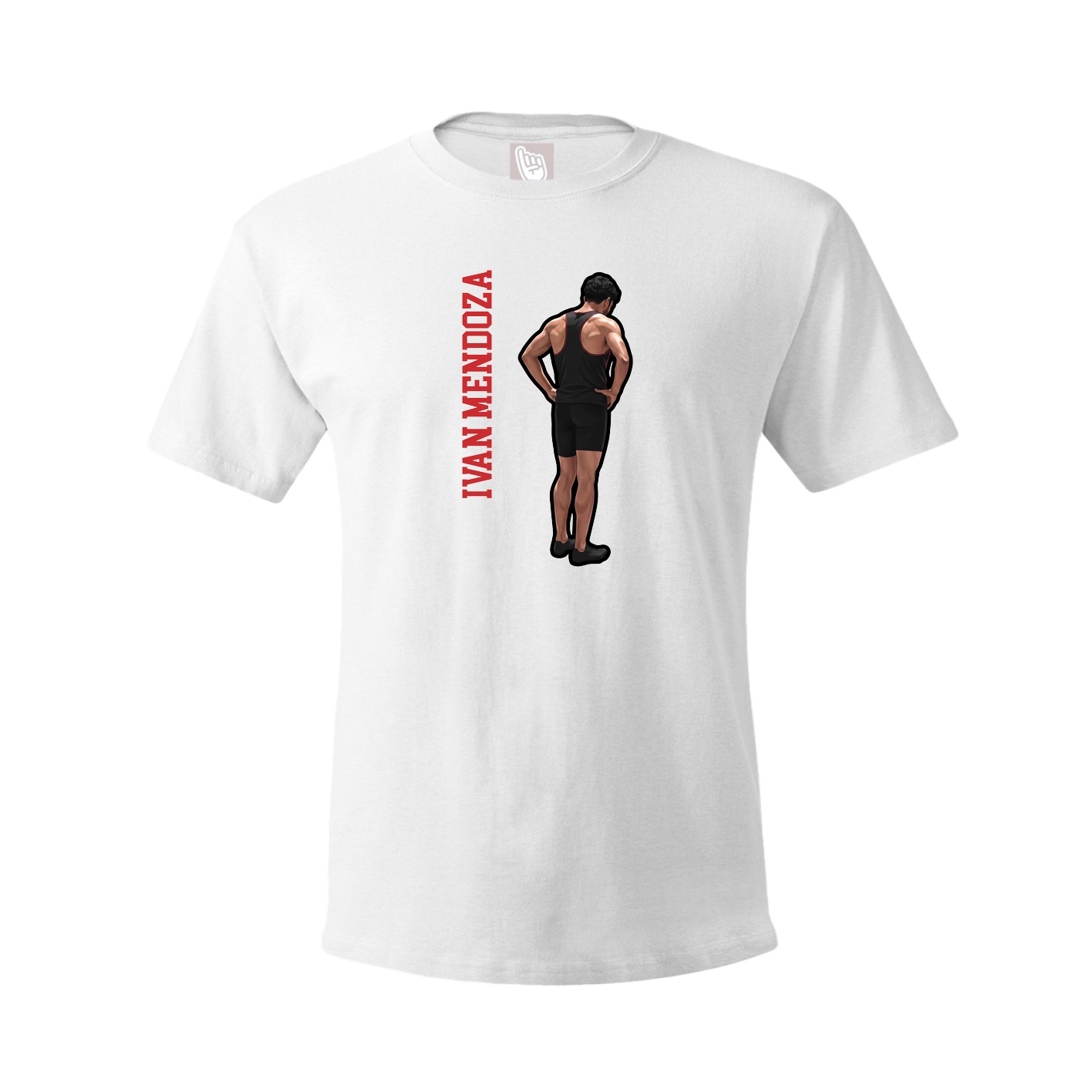 Youth Tee — Name Vertical in White