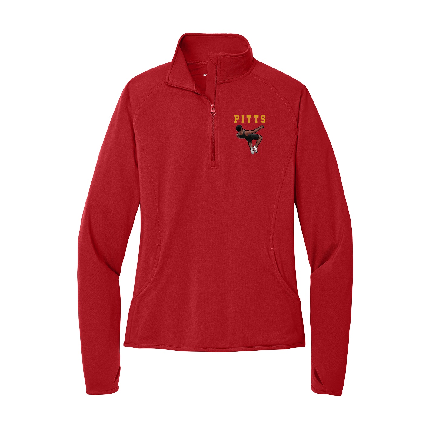 Women's Q-Zip Pullover — Shirsey in Red