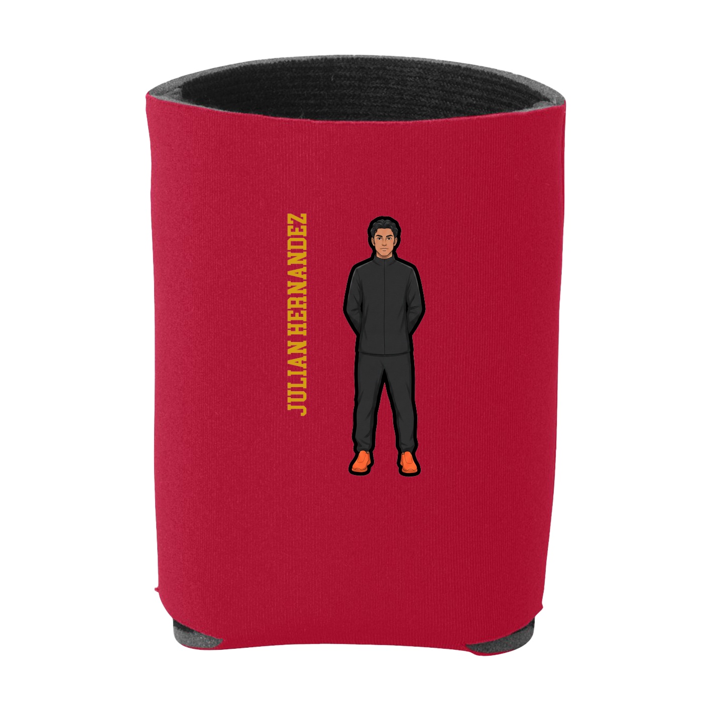 Can Holder — Name Vertical in Red