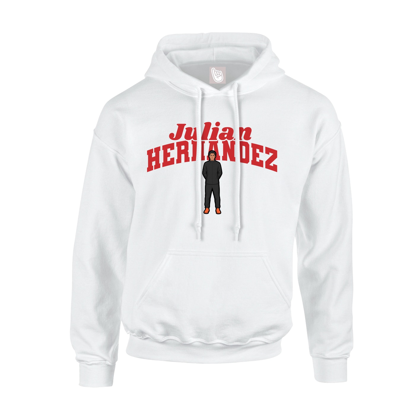 Hoodie — Signature Arch in White