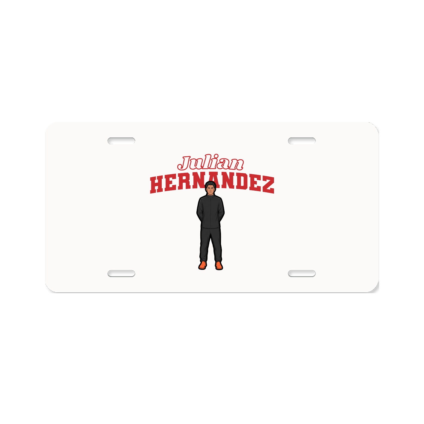 License Plate — Name Arch in Classic