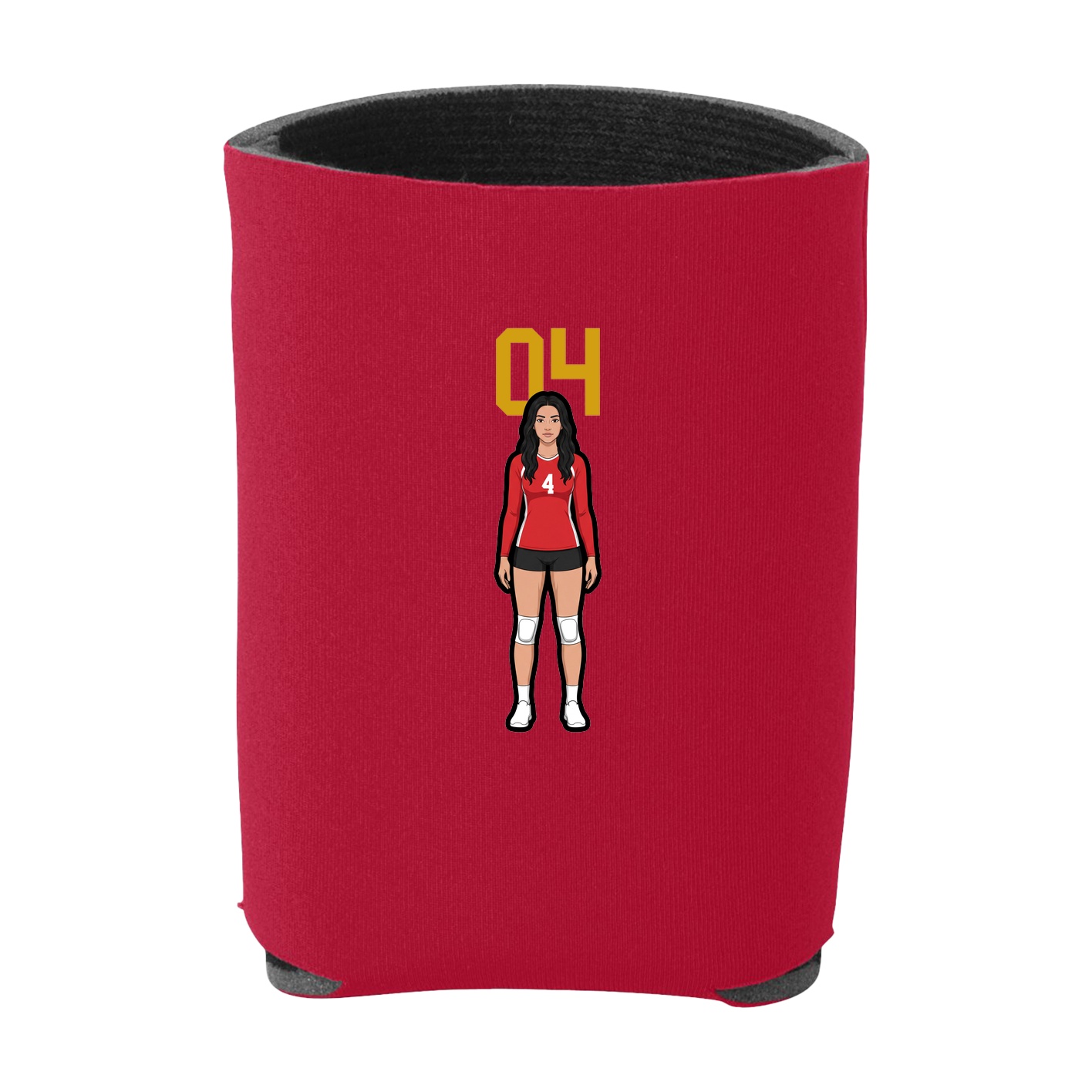 Can Holder — Number Top in Red