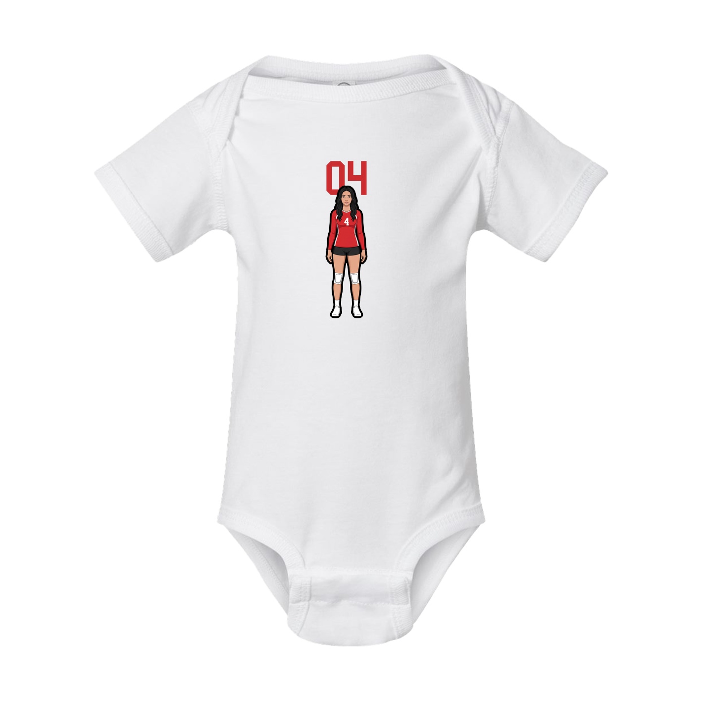 Baby Onesie — Number Top in White
