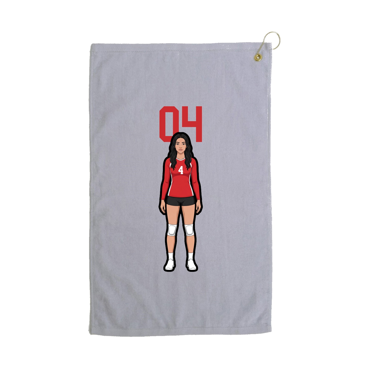 Golf Towel — Number Top in Grey