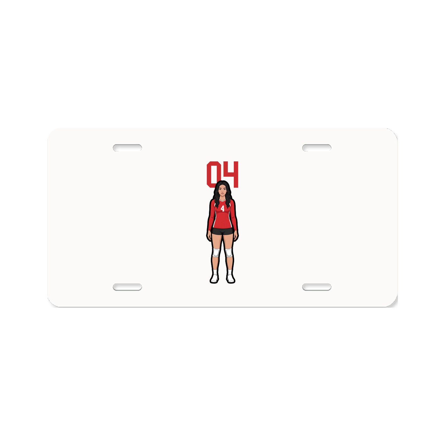 License Plate — Number Top in Classic