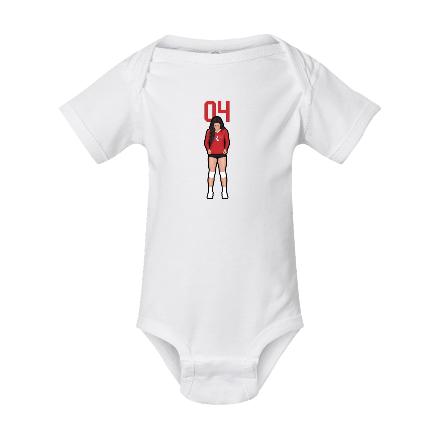 Baby Onesie — Number Top in White