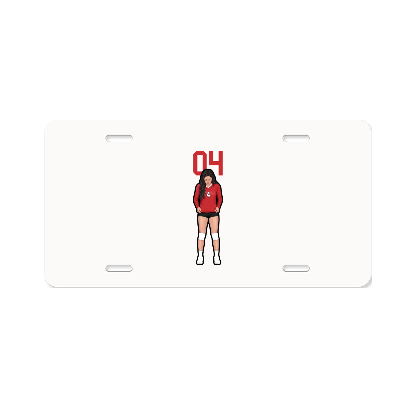 License Plate — Number Top in Classic